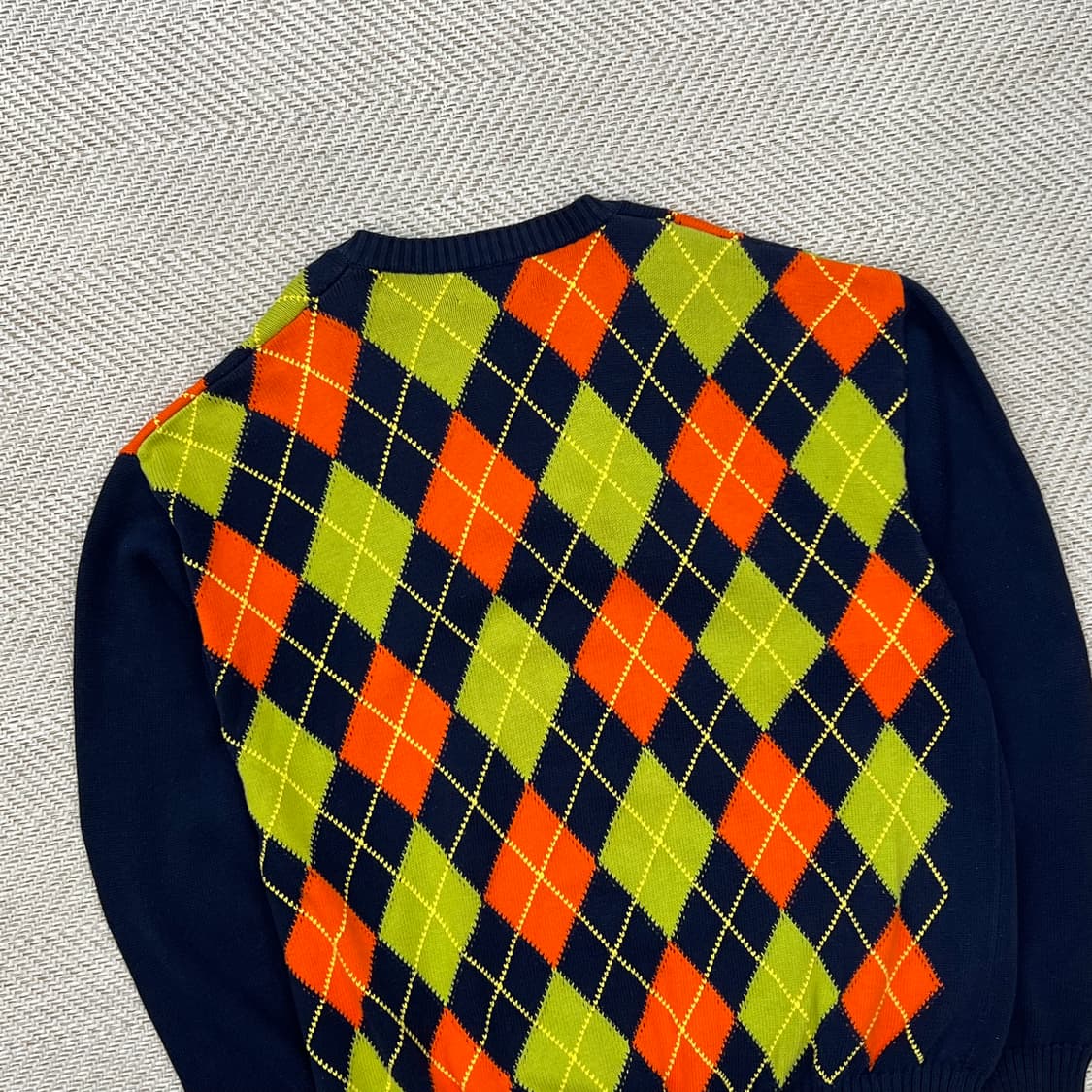 베네통 브이넥 아가일 니트 r2781 상품이미지4