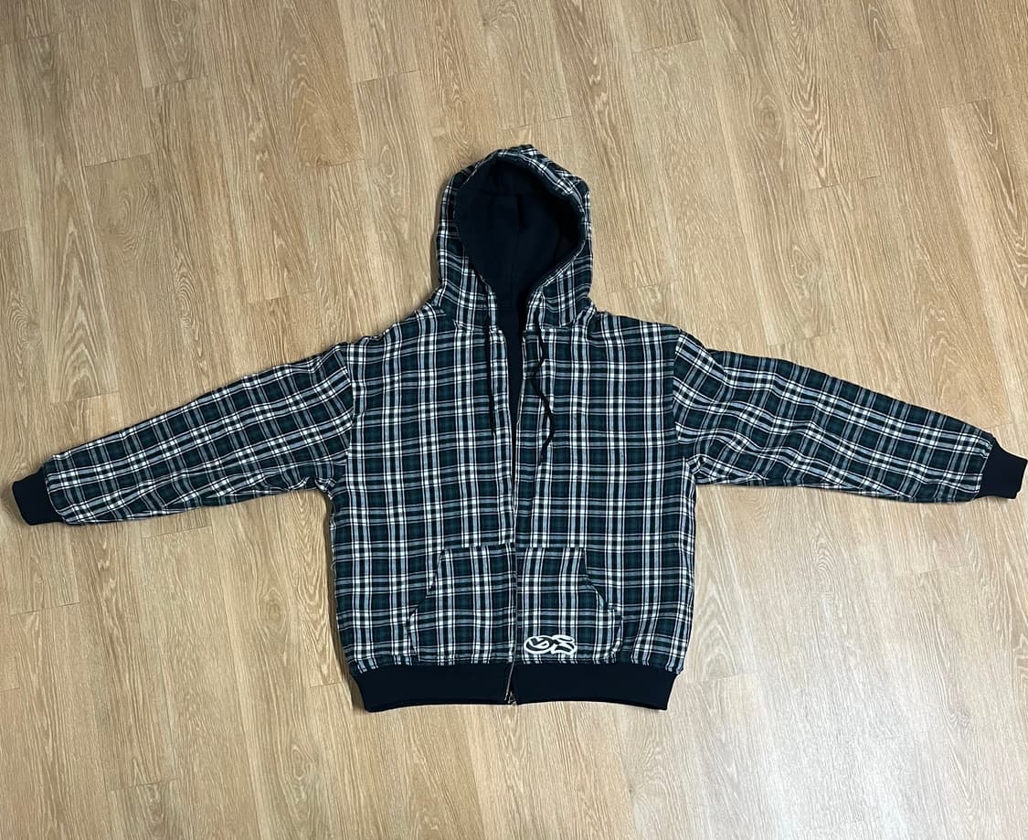 Yardsale reversible flannel hoodie green 상품이미지4