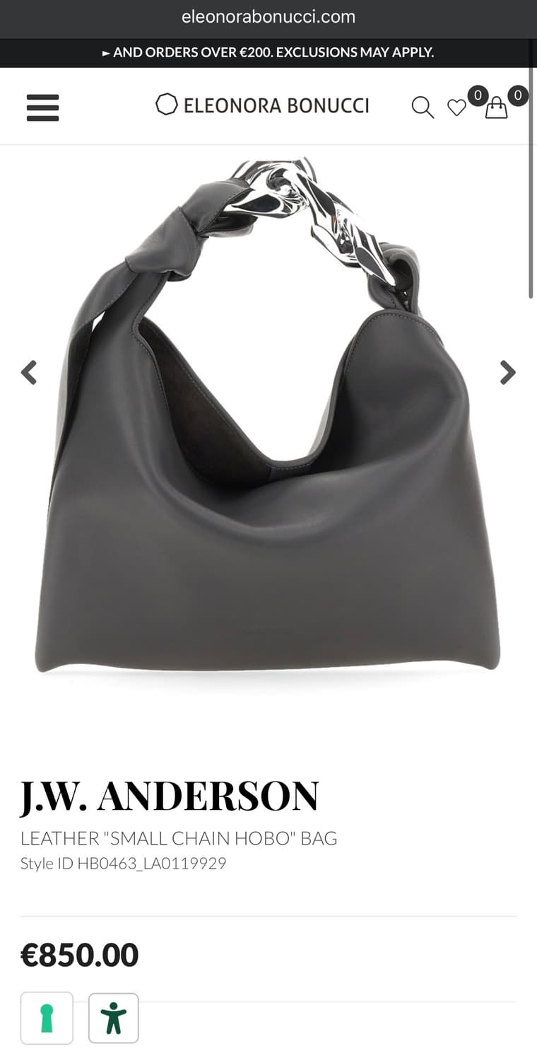 JW Anderson 체인 호보백 (블랙/실버) 상품이미지6