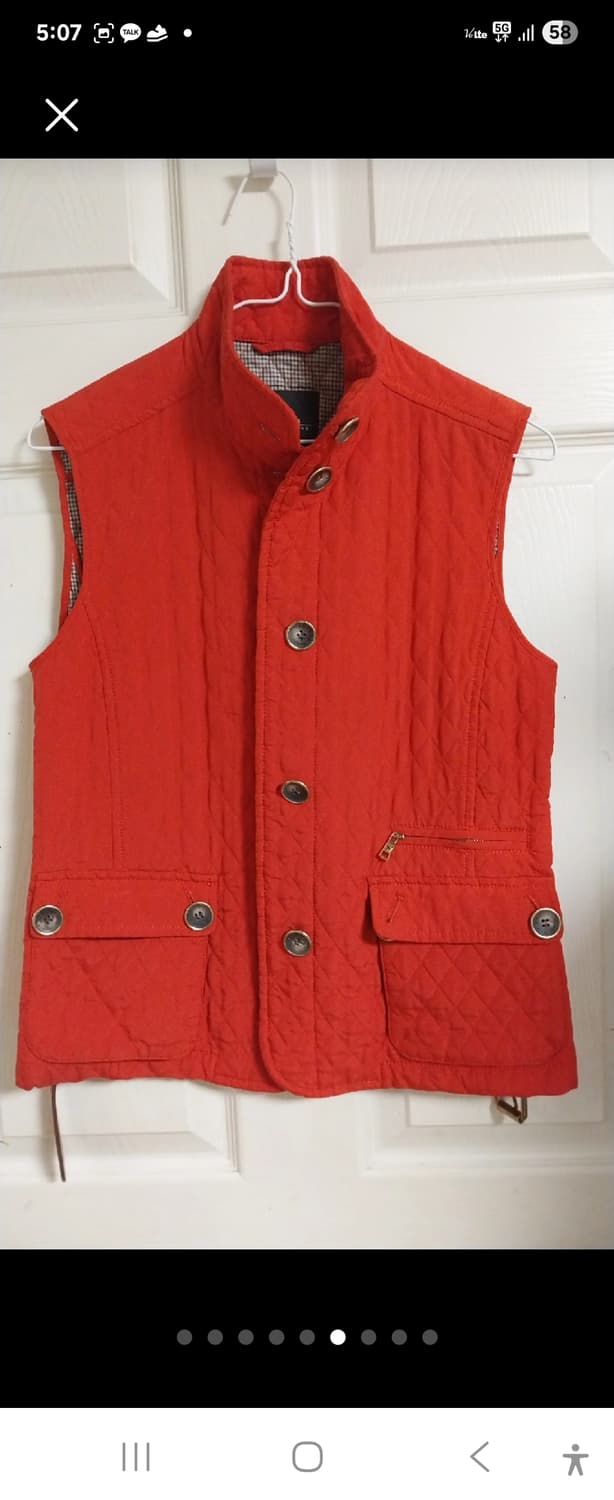 막스마라 오렌지레드 벨트 퀄팅베스트 44-66 상품이미지1