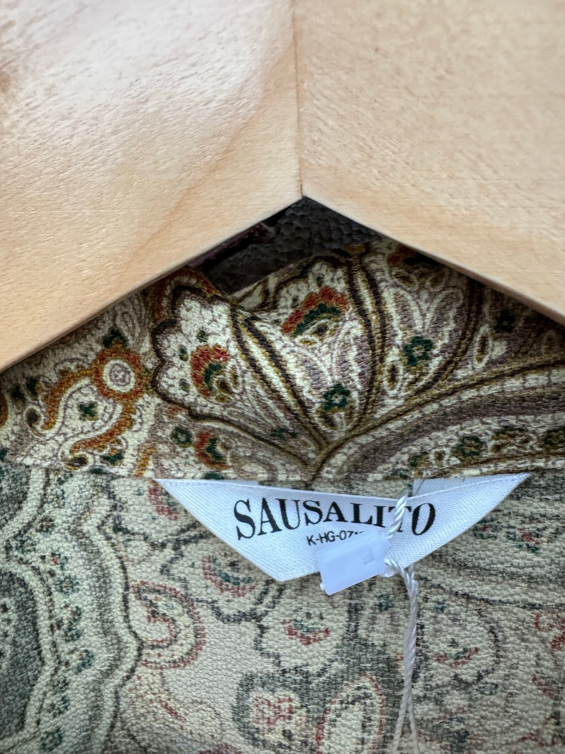 일본 빈티지 폴리 100 에스닉 패턴 셔츠 상품이미지4