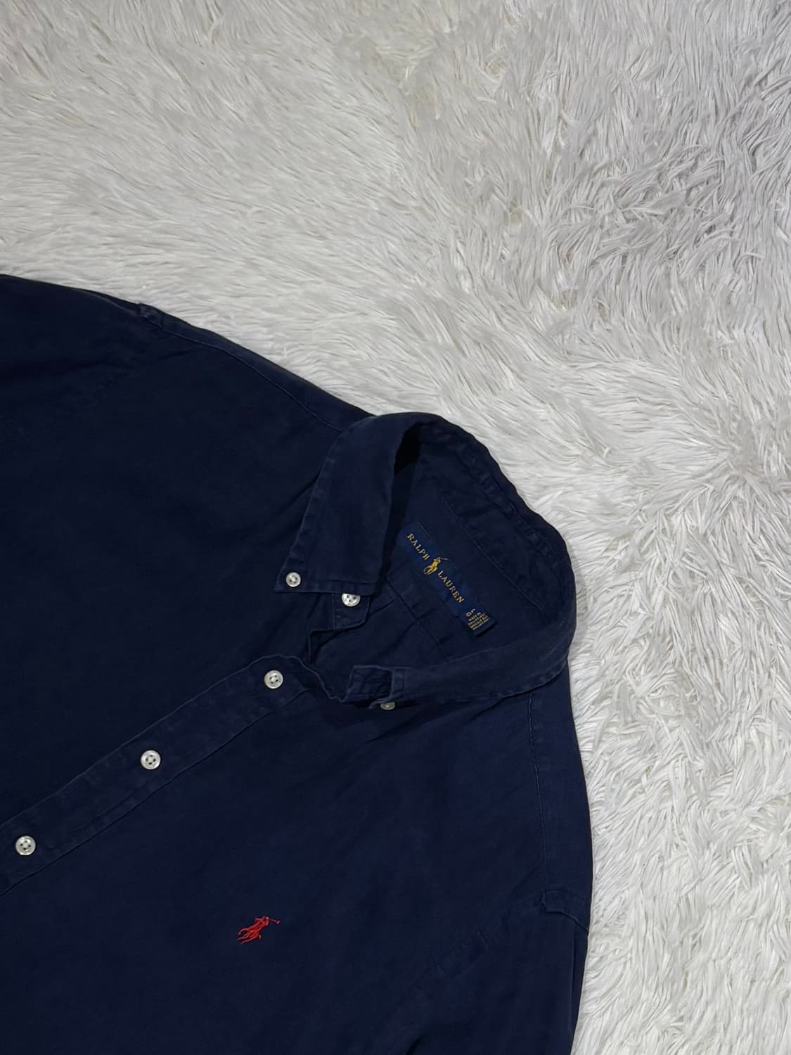 폴로랄프로렌 레드포니 네이비 린넨 반팔 셔츠 상품이미지4