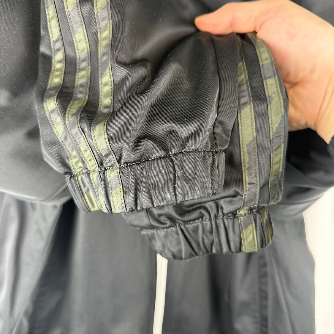 115) 아디다스 지브라 카키 삼선 리버시블 양면 자켓 상품이미지6