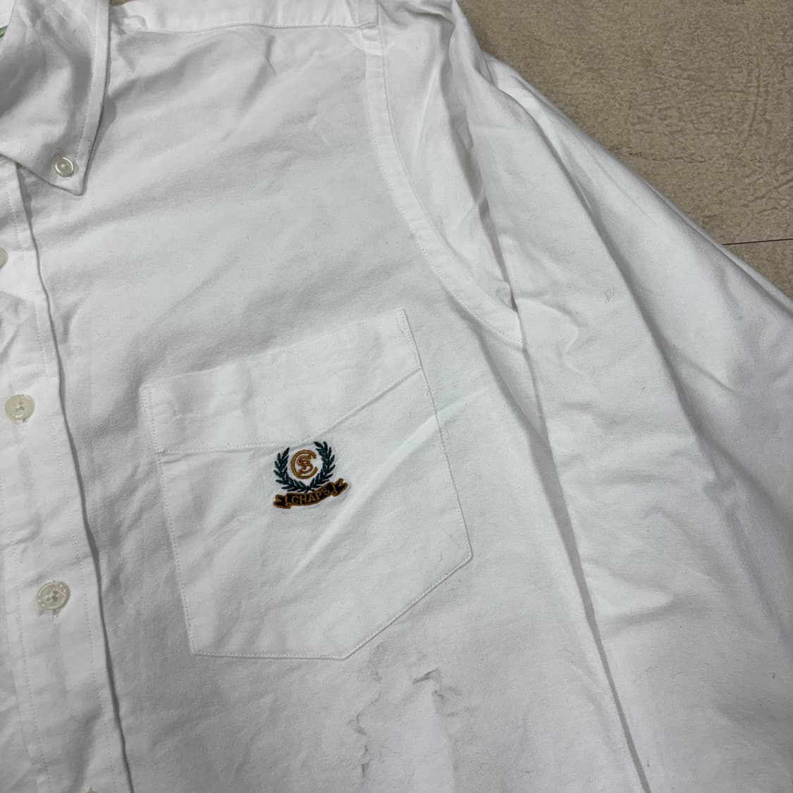 챕스 랄프로렌 스몰로고 화이트 셔츠 상품이미지2