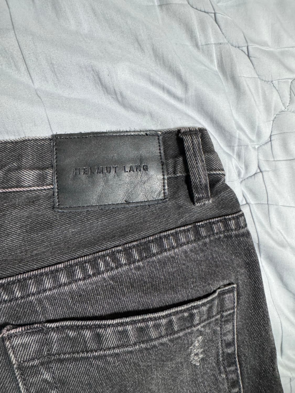 Helmut lang 블랙 디스트로이드 데님 팬츠 상품이미지2