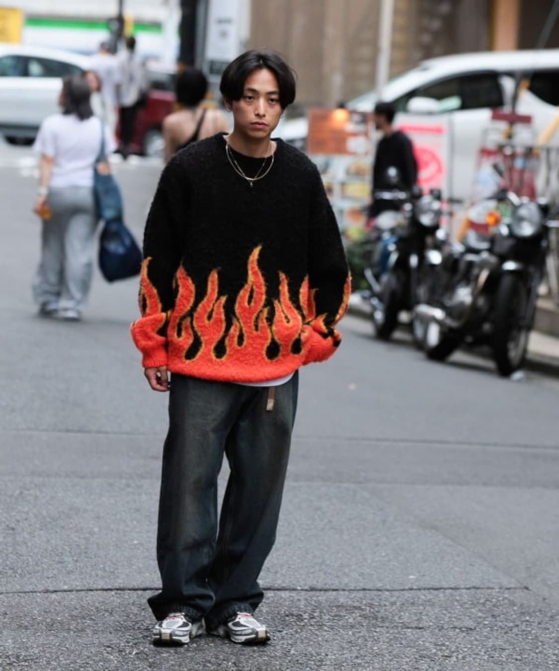 빔즈 BEAMS 7G Fire Shaggy Crewneck knit 상품이미지4
