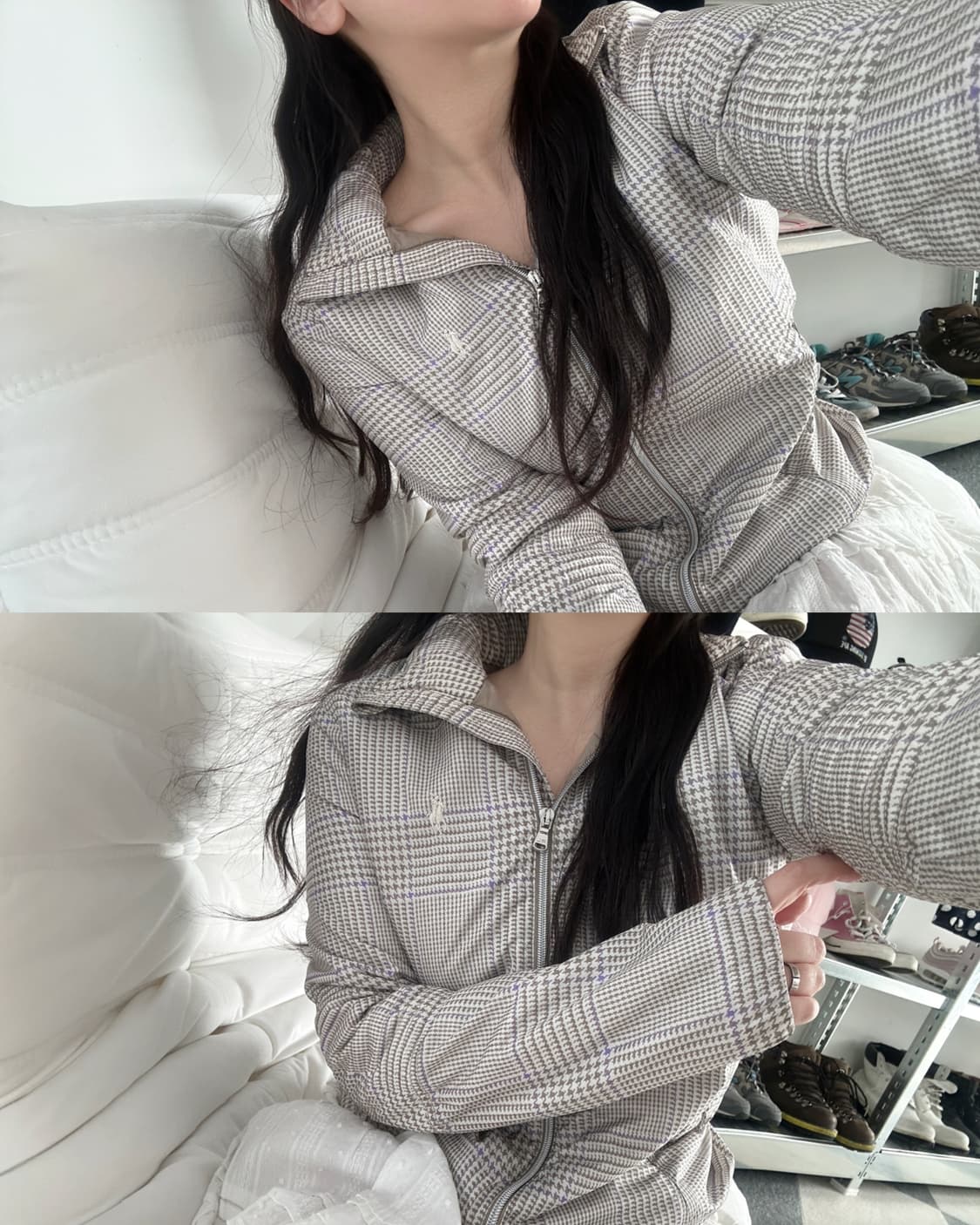 폴로 골프 하운드체크 패딩 점퍼   상품이미지3