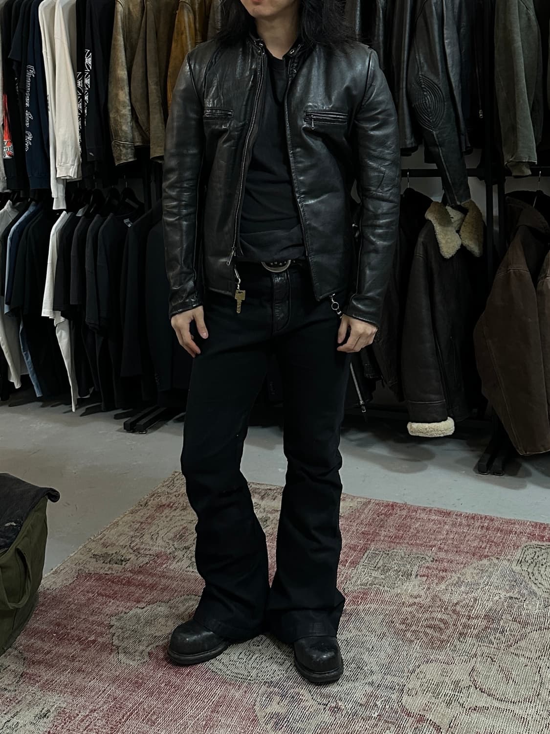 80's 브룩스 레더 카페레이서 자켓 빈티지 레더 자켓 상품이미지2