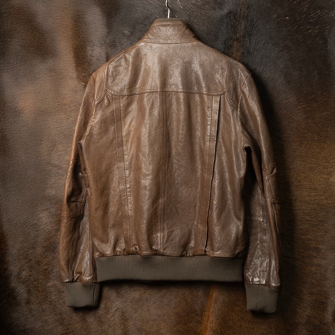 [100] 00s 써스데이아일랜드 램스킨 레더자켓 브라운  상품이미지5