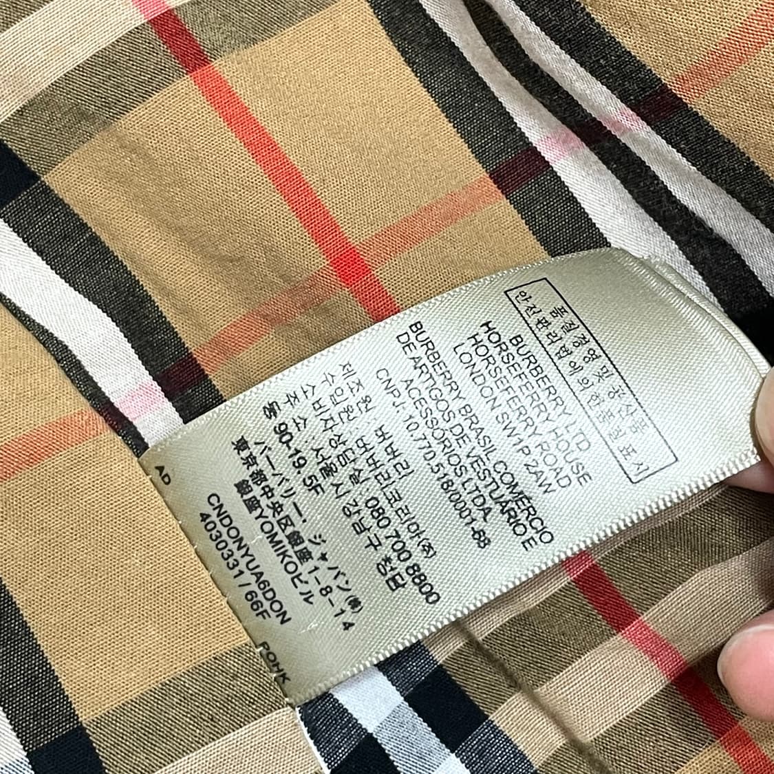 버버리 레드 떡볶이 코트 아동6Y/120 상품이미지7