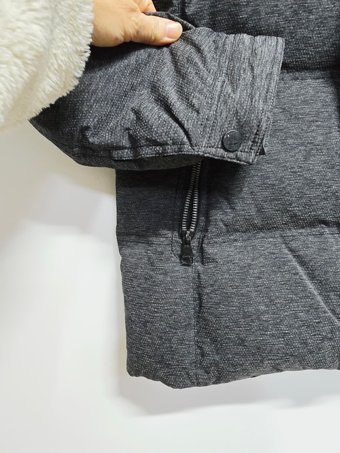 크로커다일 남성 그레이 패딩 자켓 점퍼 상품이미지3