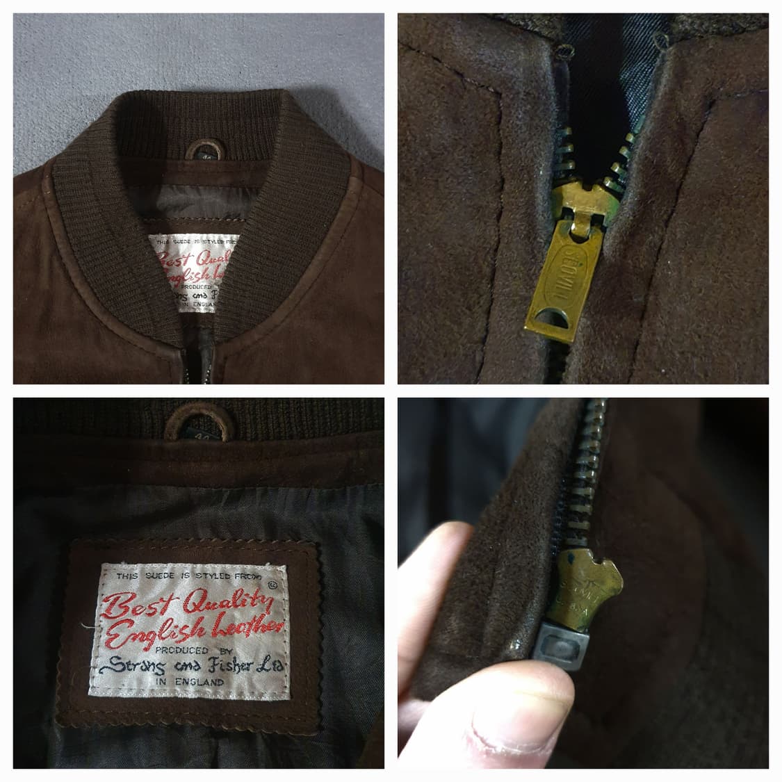 XL 스트롱앤피셔 STRONGS AND FISHER 스웨이드 블루종 자켓 상품이미지9