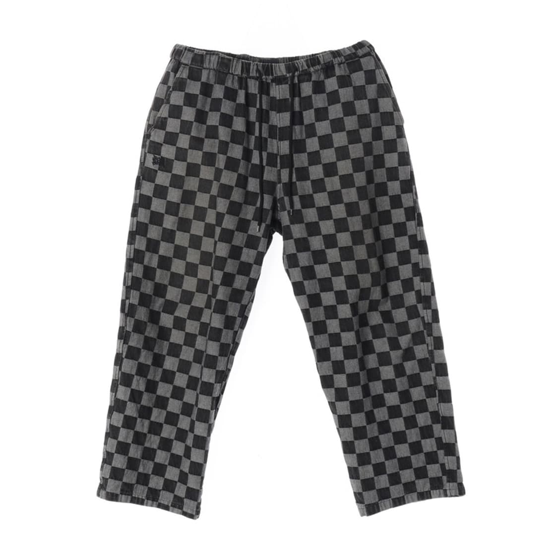 브라운브레스 빈티지 워싱 체크 와이드 밴딩 팬츠 XL 상품이미지1