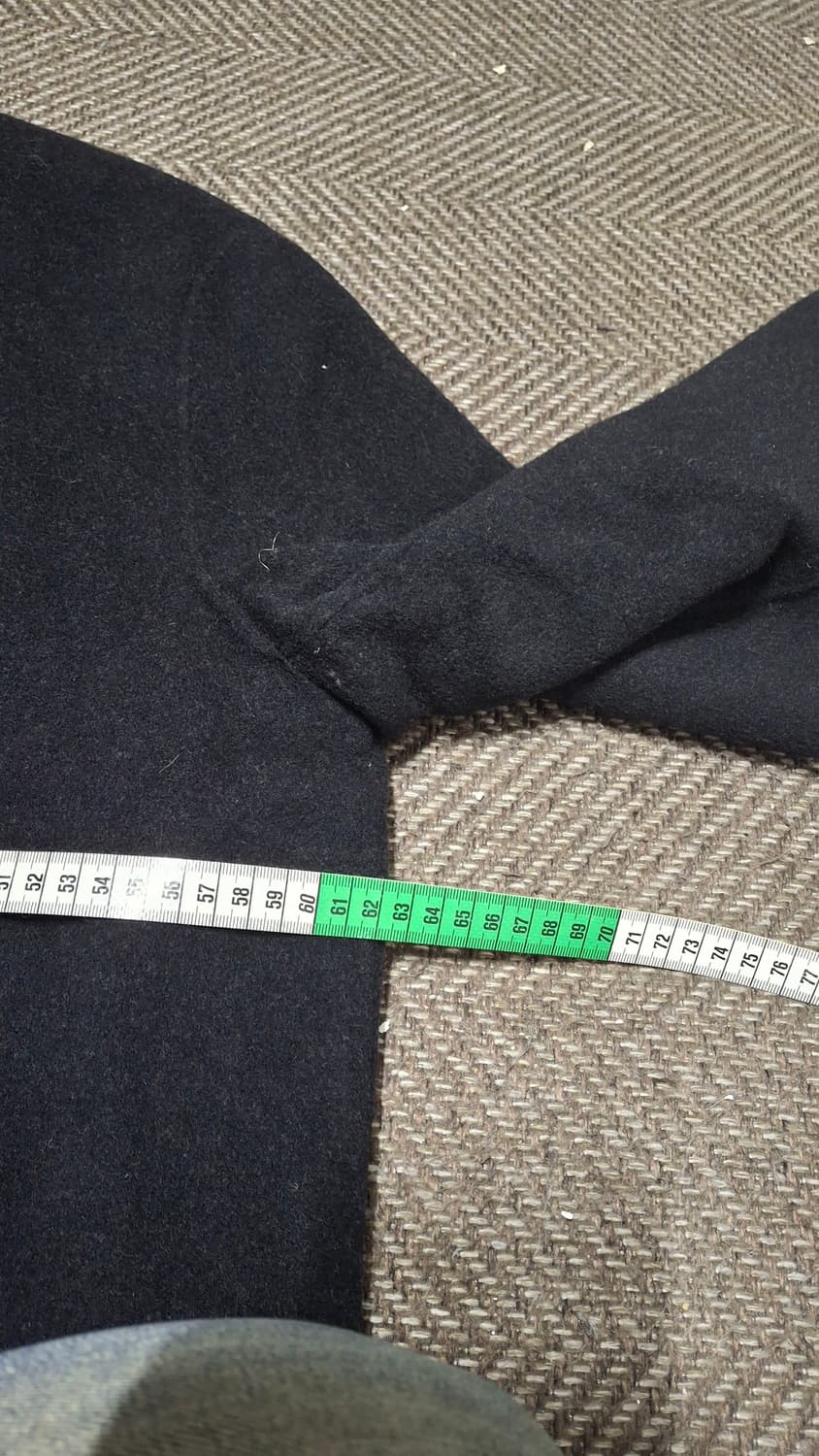 YSL)입생로랑 캐시미어 블랙 코트 상품이미지9