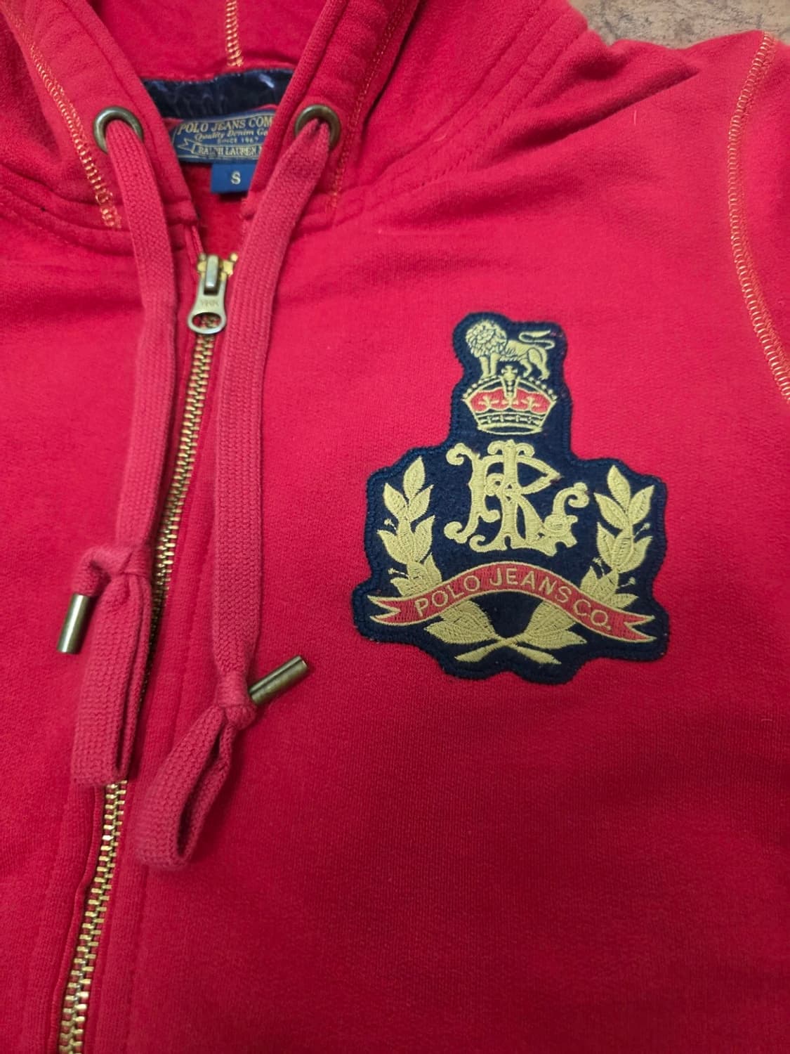 폴로진스 엘보우 패치 후드집업 S 상품이미지5