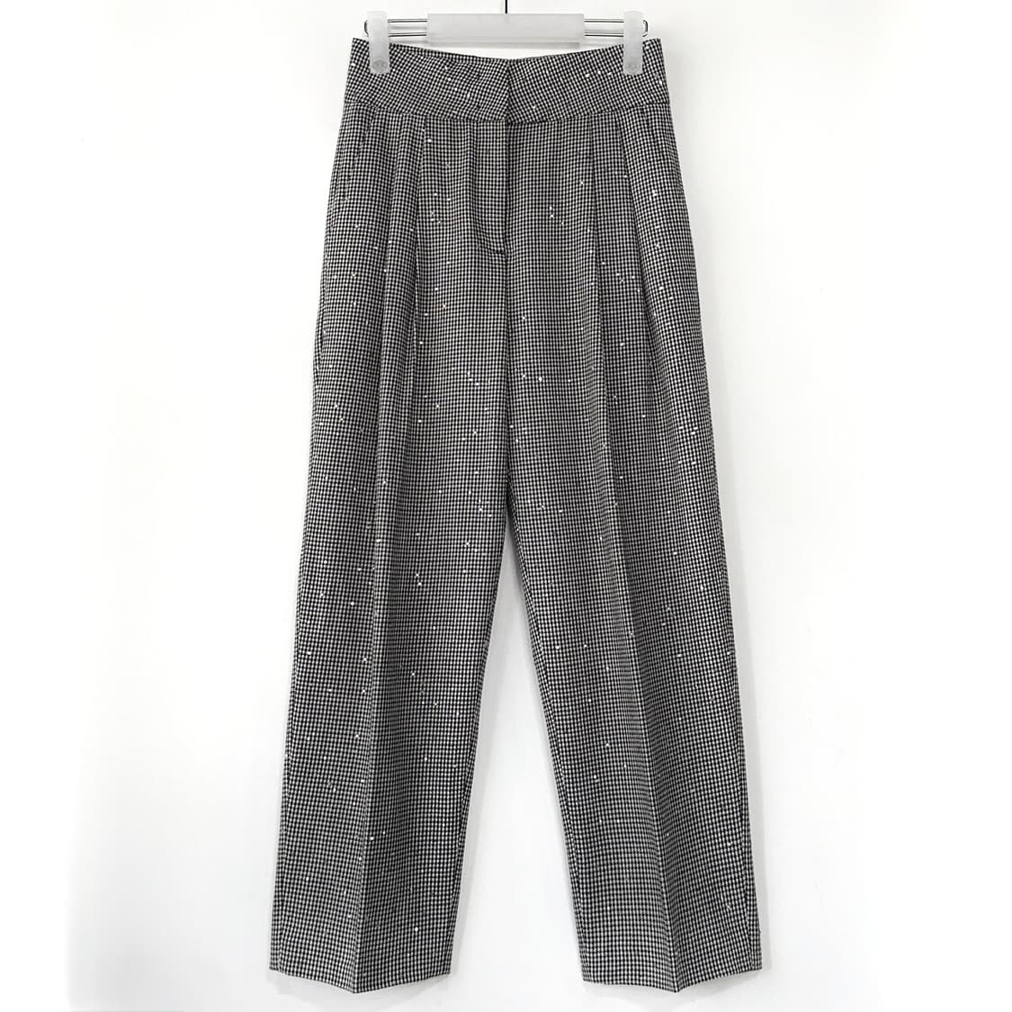 파비아나필리피 테이퍼드 시퀸 체크 팬츠 상품이미지3