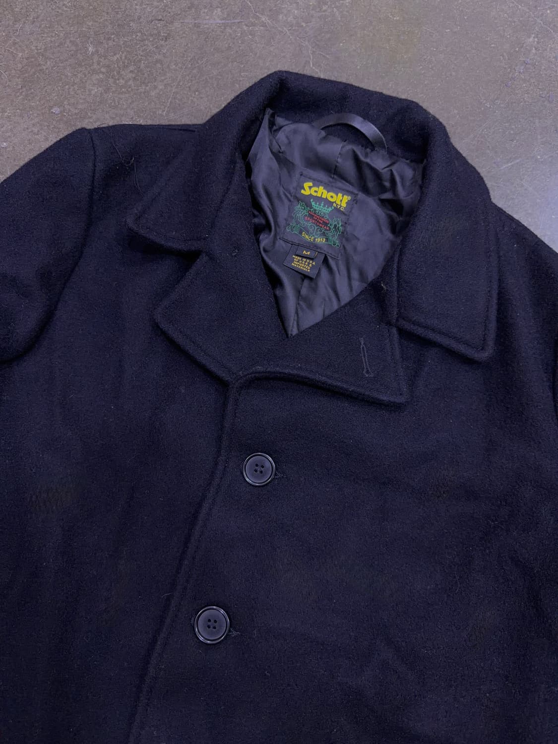 Schott 쇼트 NYC 울 싱글 해군 피코트 M 상품이미지3