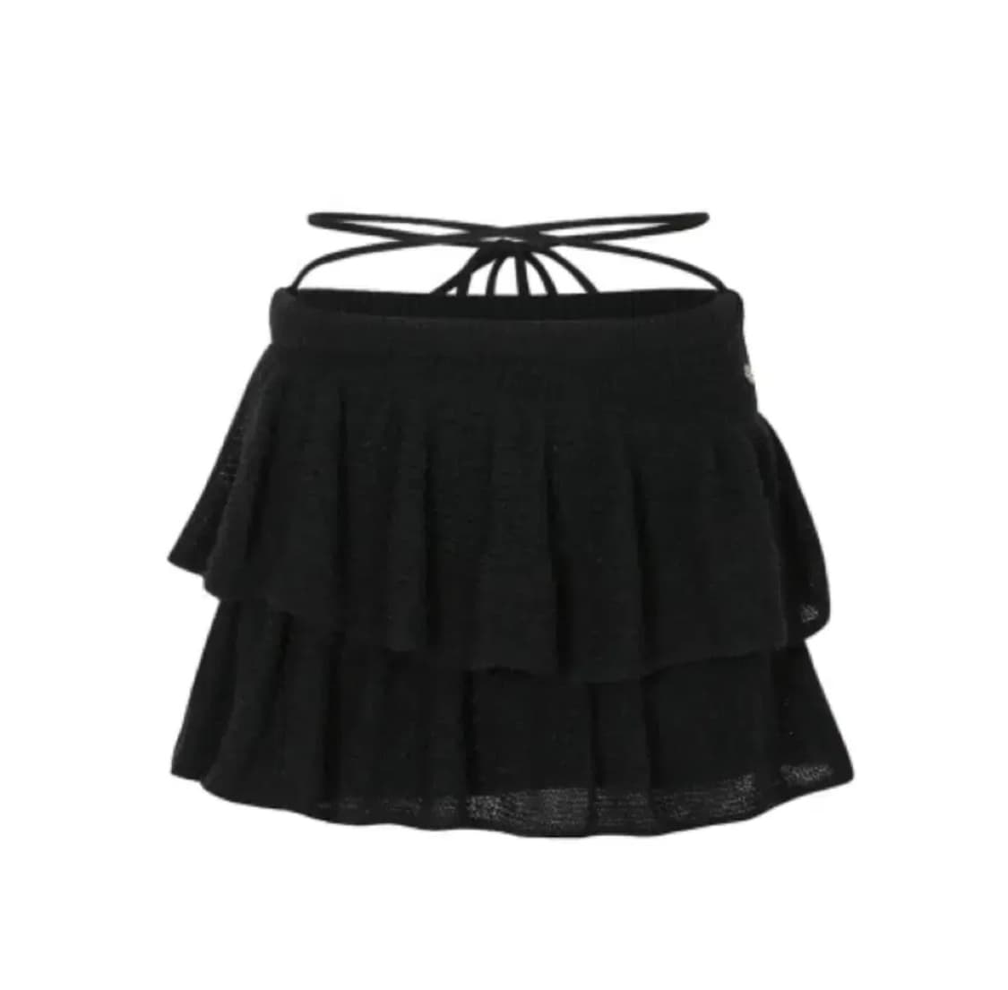 페인오어플레저 안젤라 니트 스커트 블랙 상품이미지2