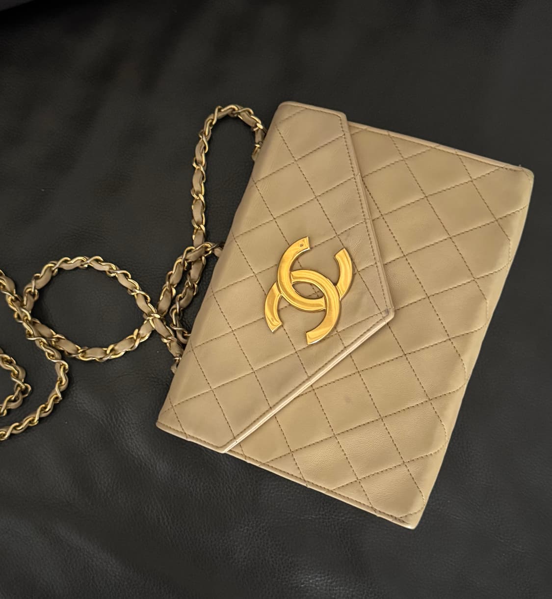 샤넬 빈티지 엔빌로프 숄더 크로스백 베이지 상품이미지10