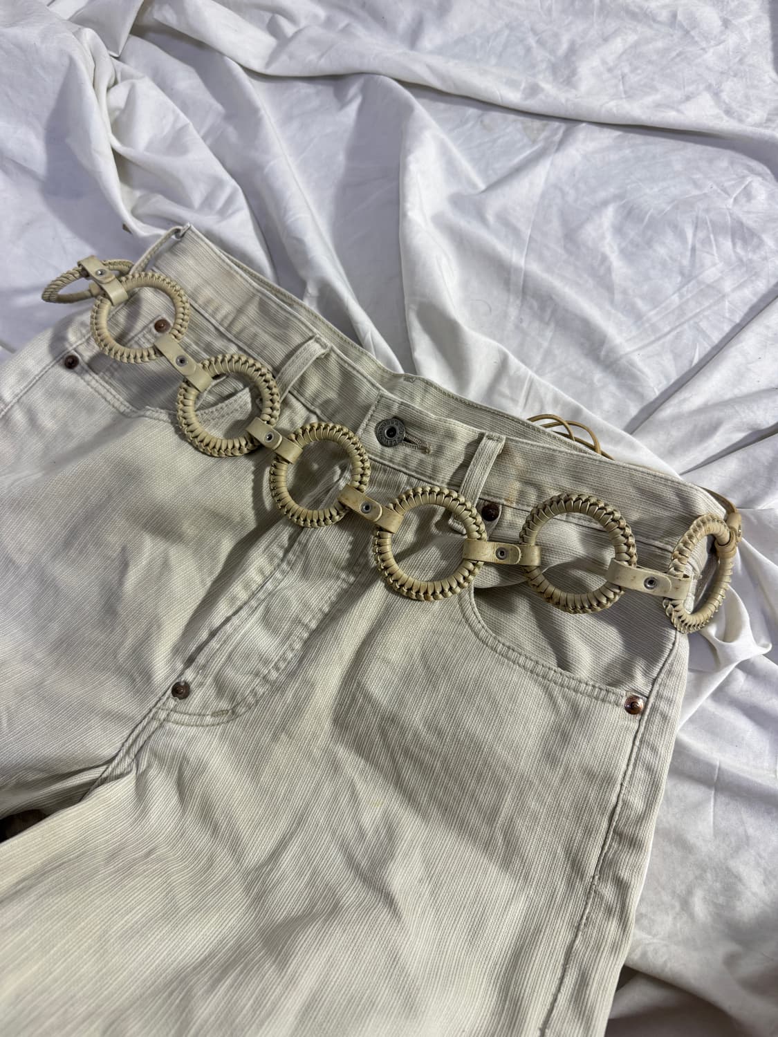 빈티지 링 레더 벨트 상품이미지2