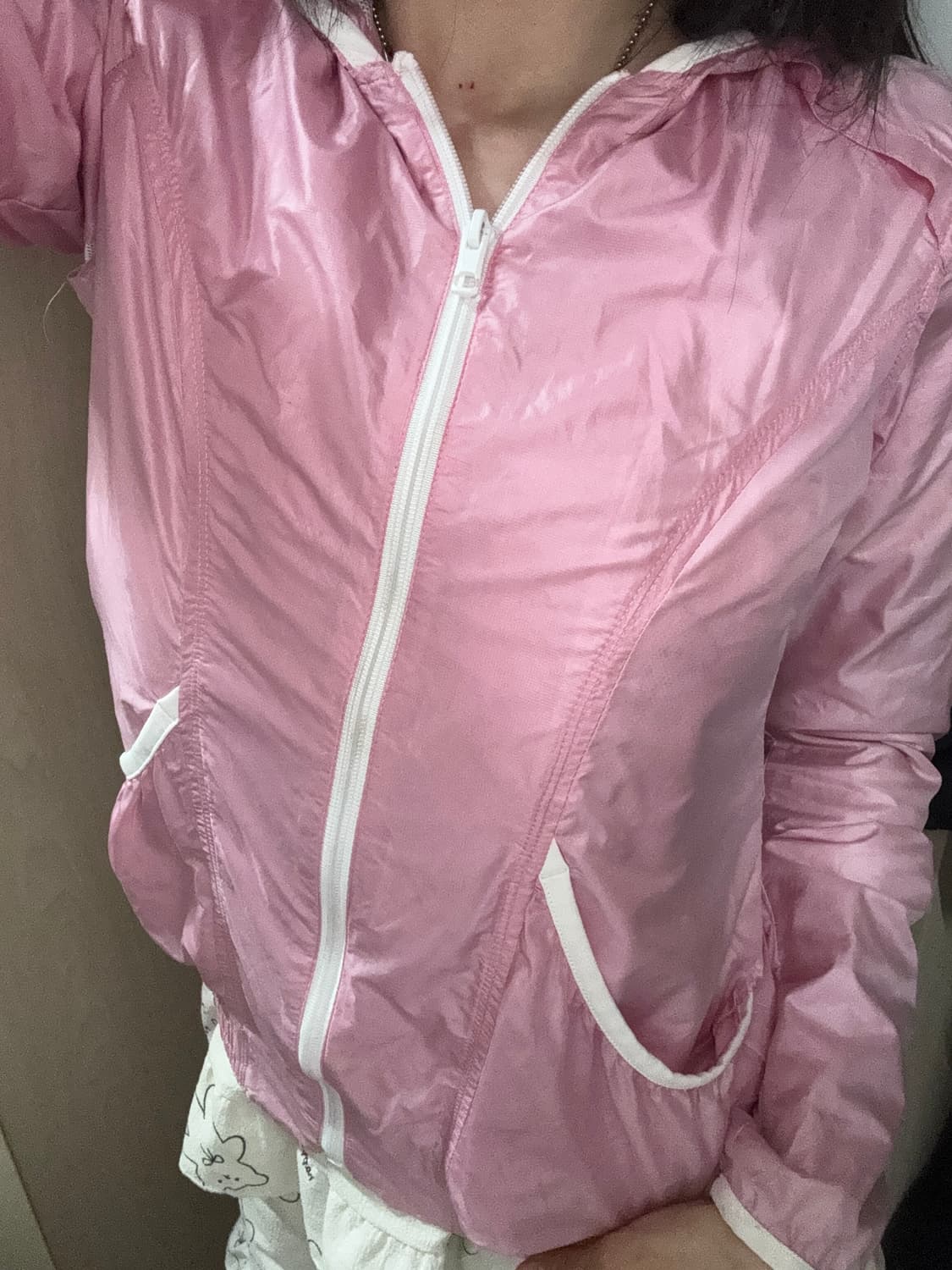 푸마 puma 화이트 핑크 딸기우유 바람막이  상품이미지4