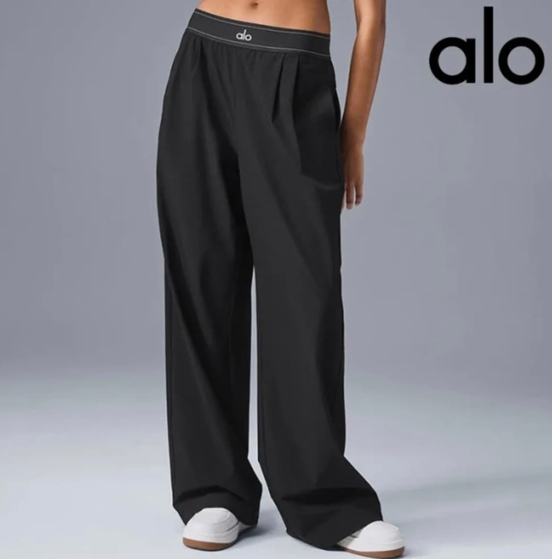 알로 트라우저 팬츠 블랙 레귤러 s 상품이미지1