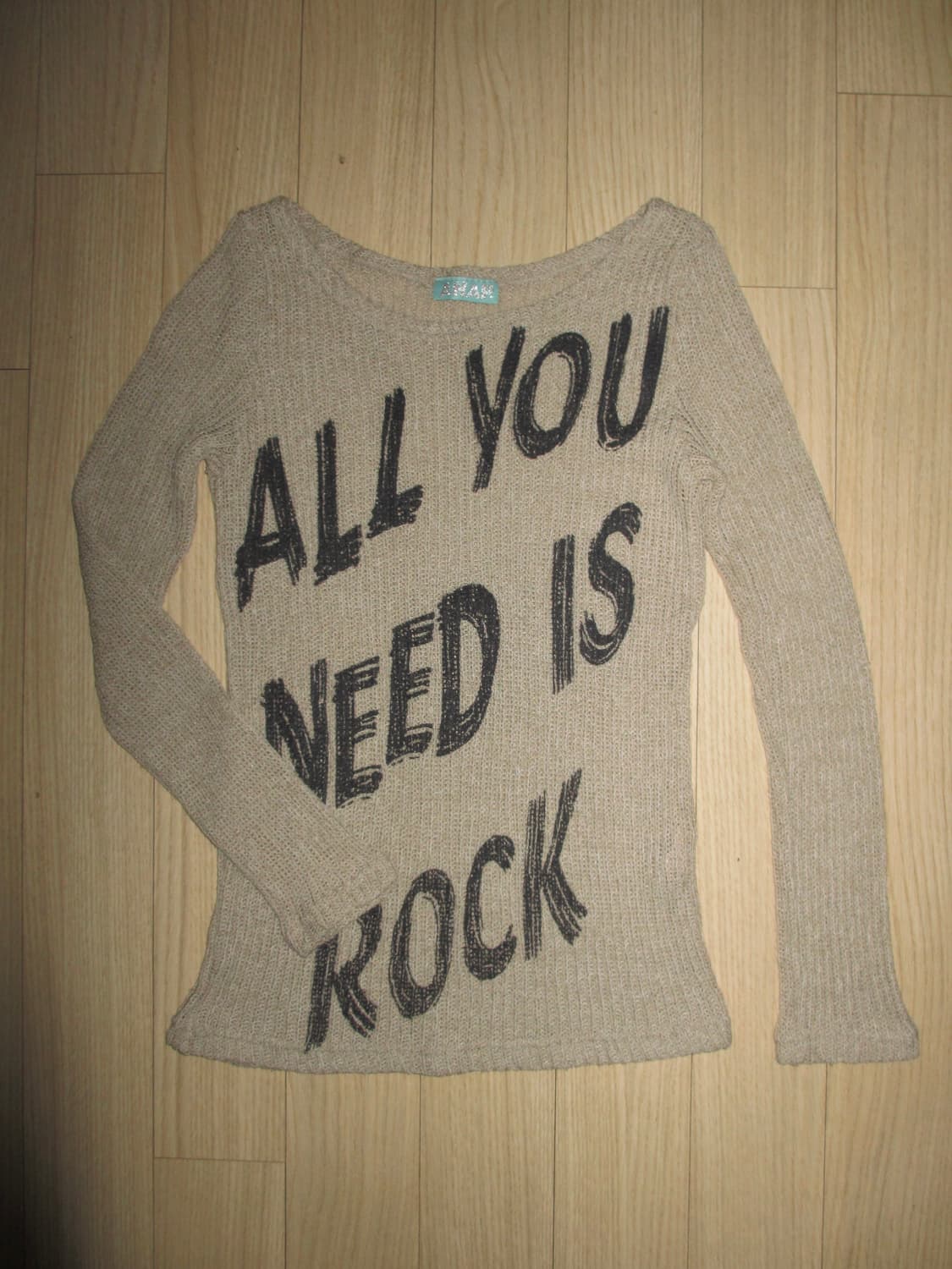 그런지 락 프린팅 니트 롱슬리브 상품이미지1