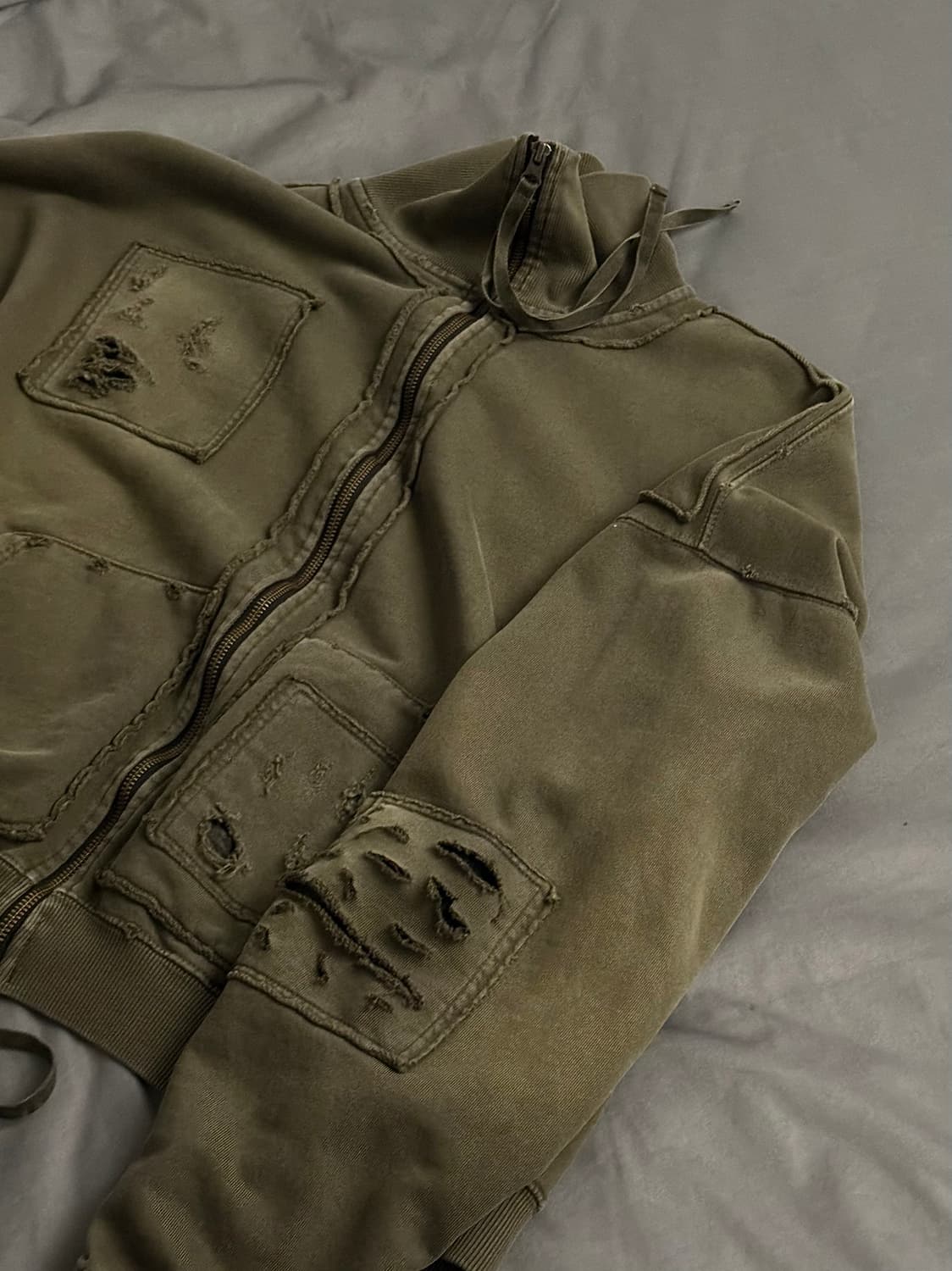 언더마이카 멀티패치 가오어 집업 카키 상품이미지1