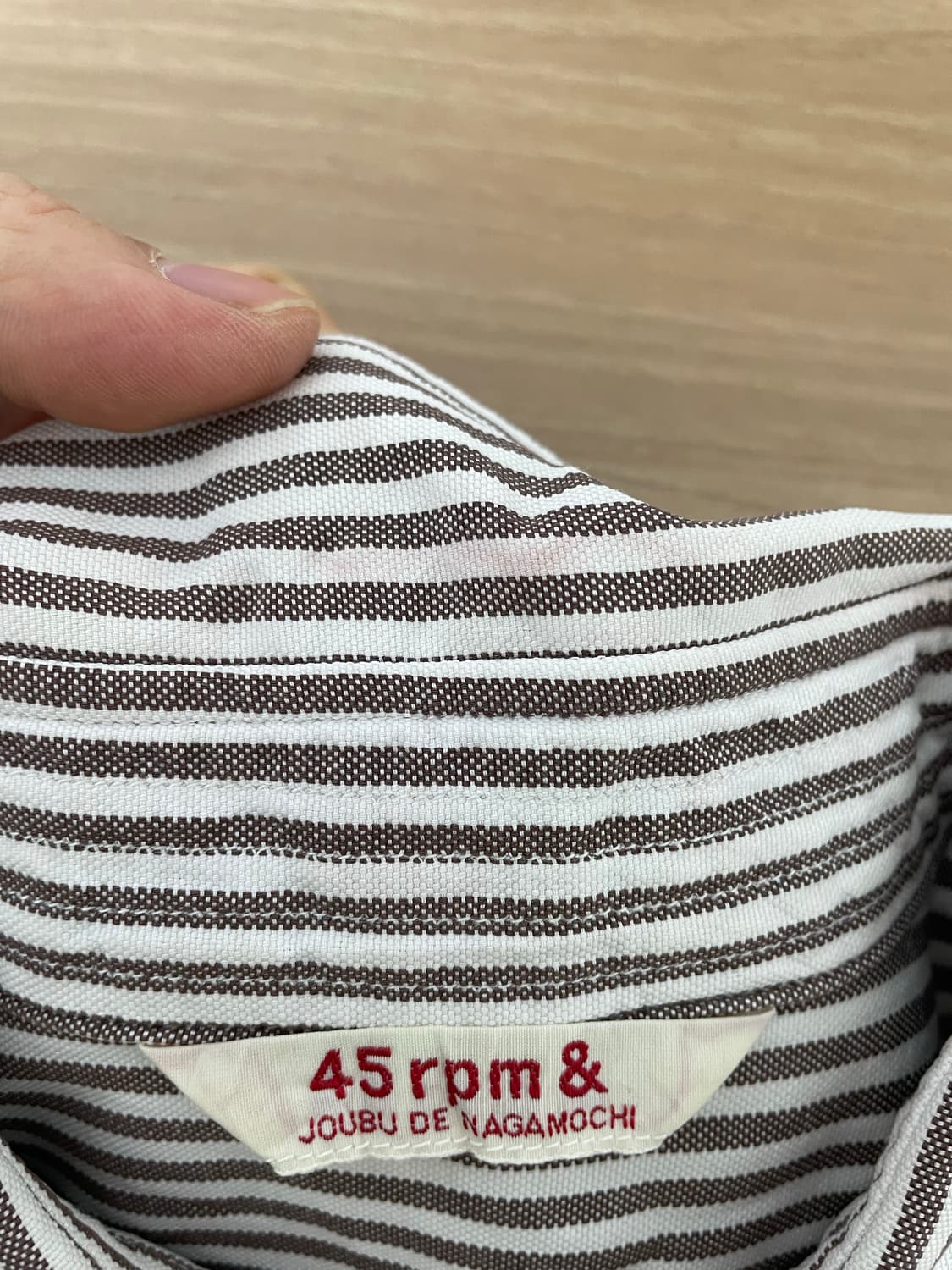 45rpm 스트라이프 옥스포드 셔츠 L - S65 상품이미지9