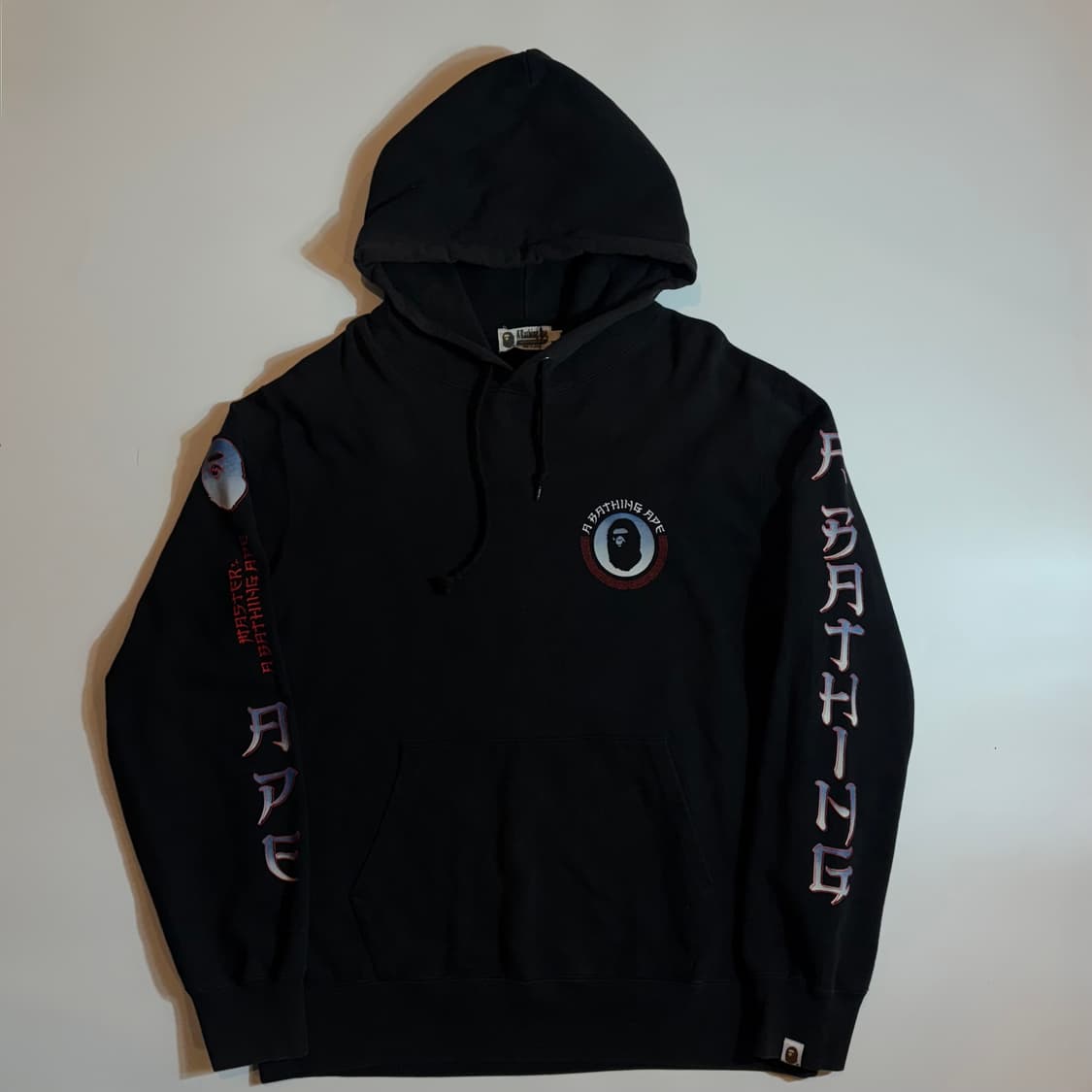 베이프 A BATHING APE 슬리브 로고 풀오버 후드 상품이미지1