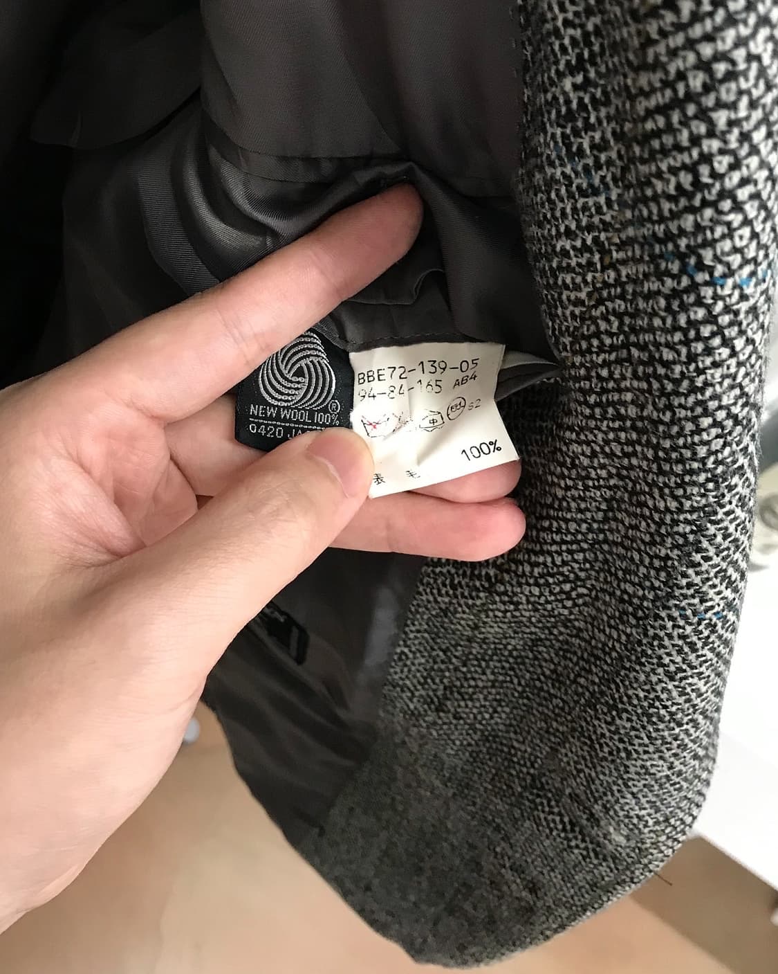 버버리 체크 대디핏 울 자켓 상품이미지3