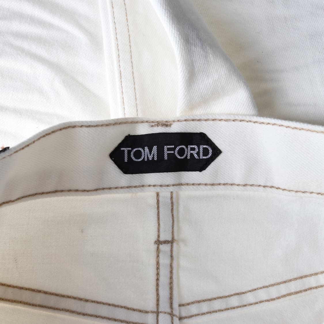 톰포드 슬림핏 데님 팬츠 화이트진 W30 상품이미지3