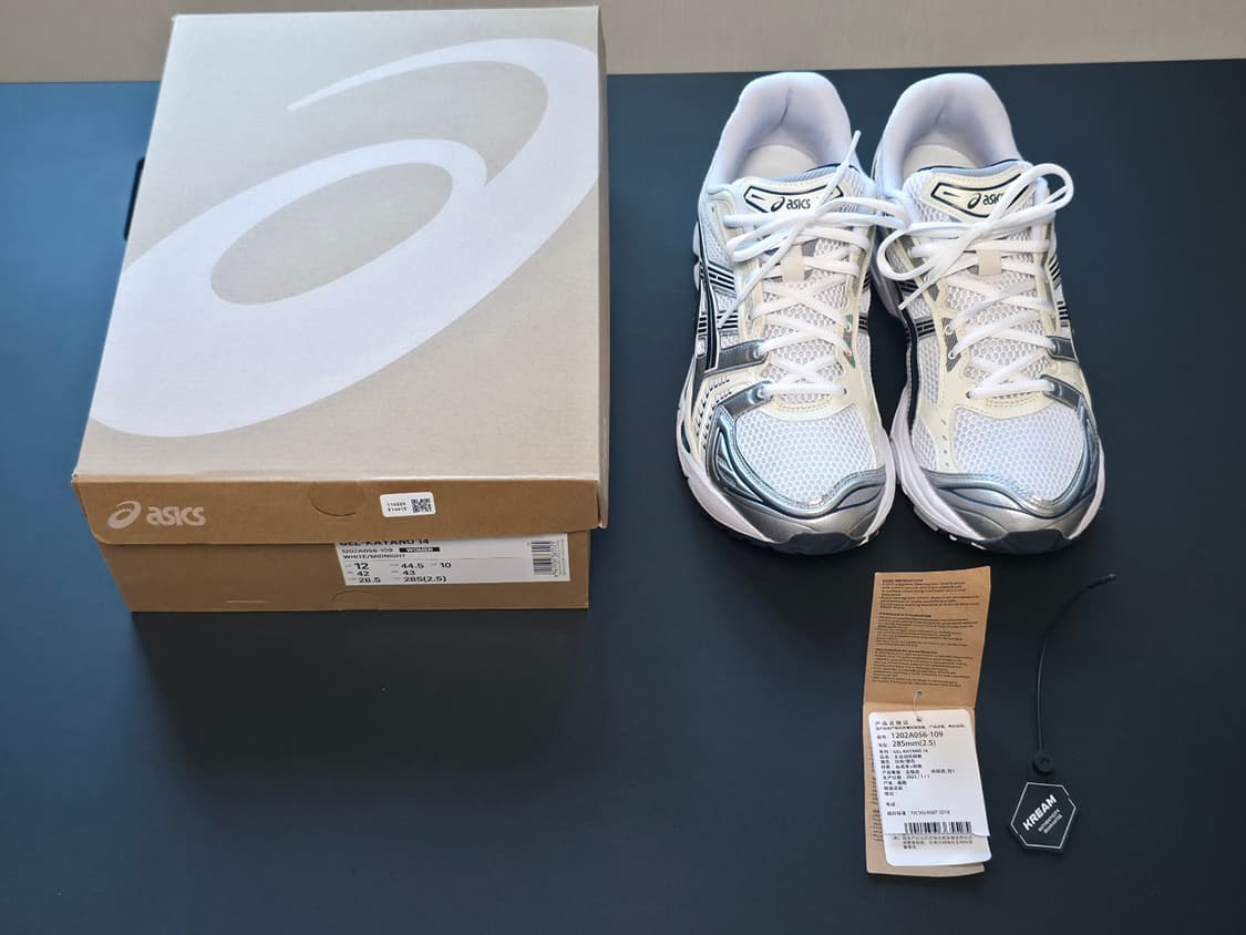 [280] 우먼스 아식스 젤카야노14 화이트/미드나잇 상품이미지9