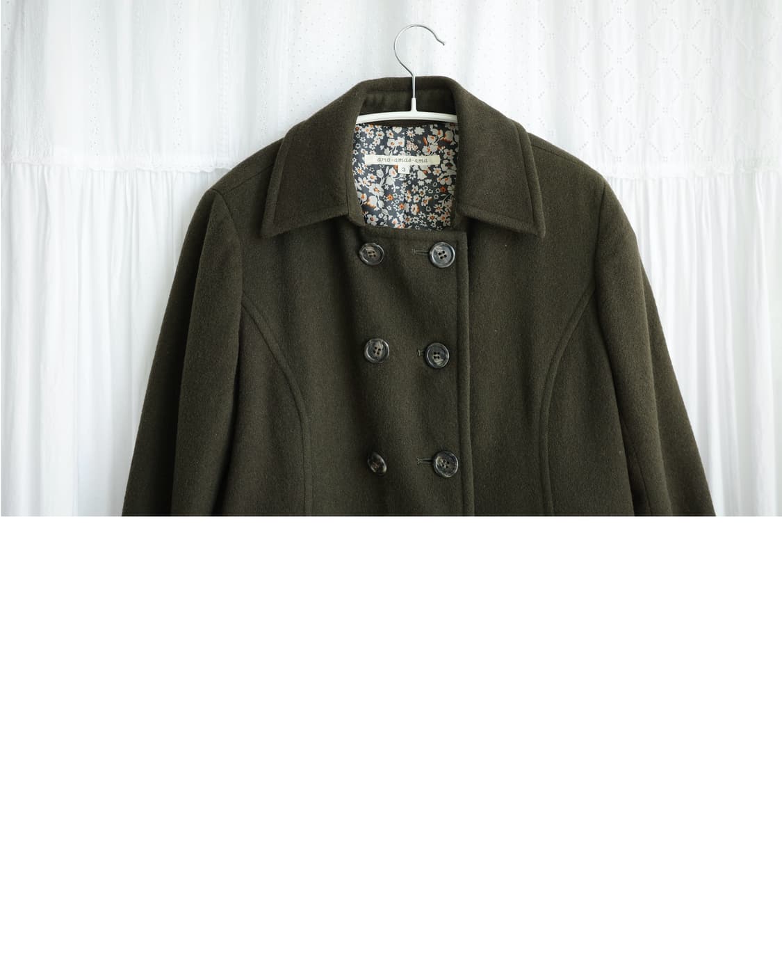 Amo amas ama khaki half coat 상품이미지4