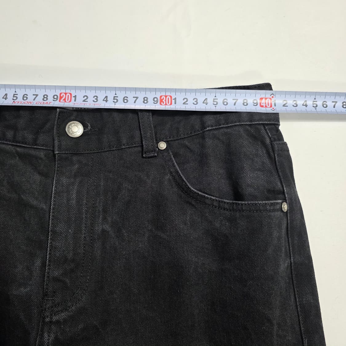 1125 LMOOD 빈티지 블랙 팬츠 48  매트 워싱 데님  데일리 상품이미지3