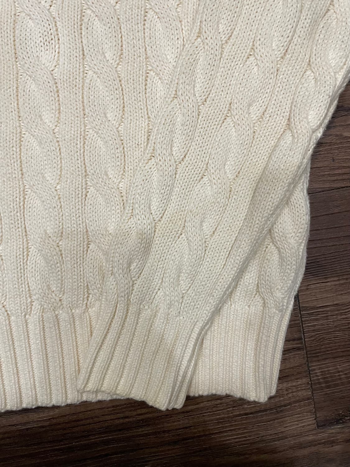 폴로 랄프로렌 하트 케이블 니트 스웨터 아이보리 상품이미지4