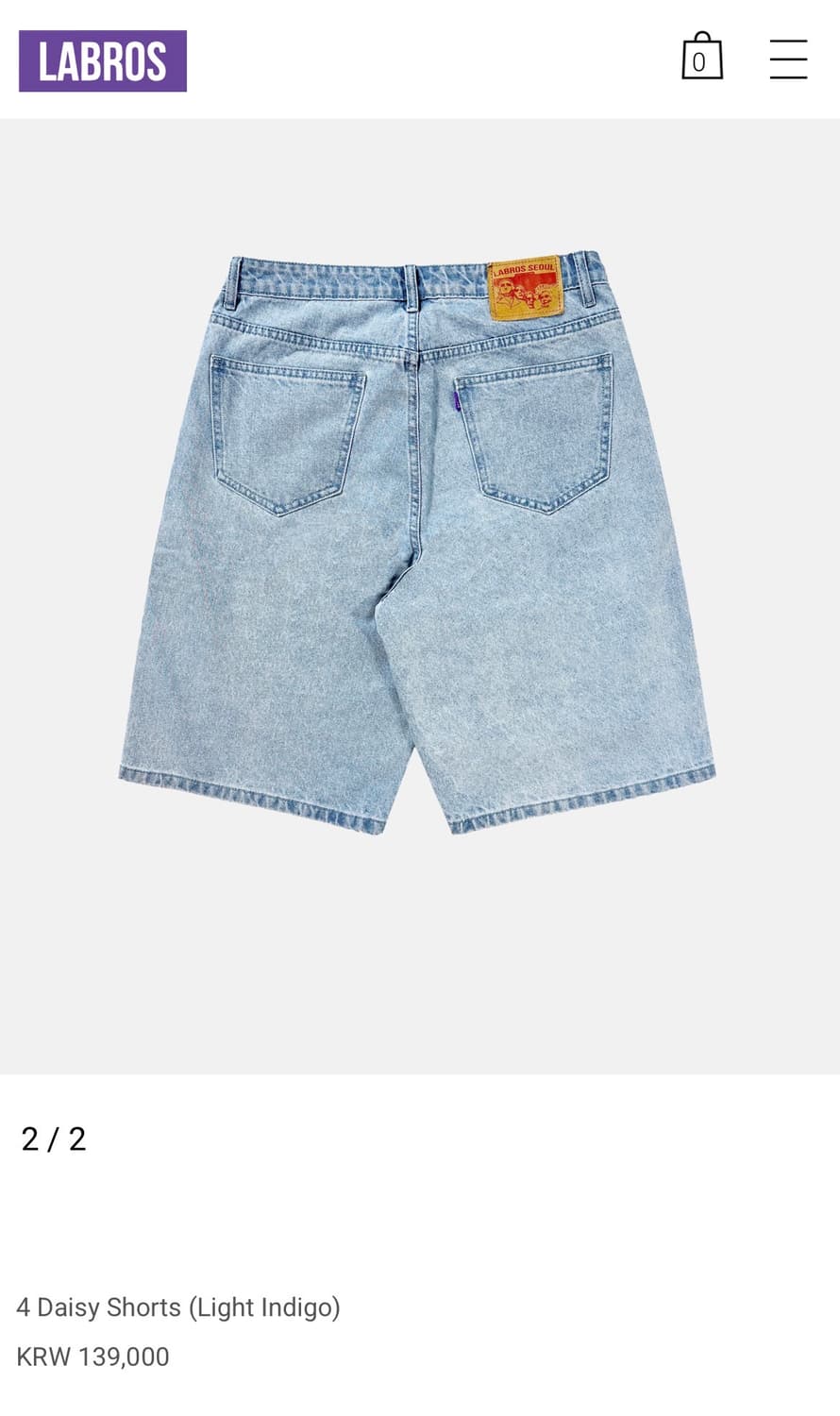 라브로스 4데이지 반바지 32사이즈 상품이미지2