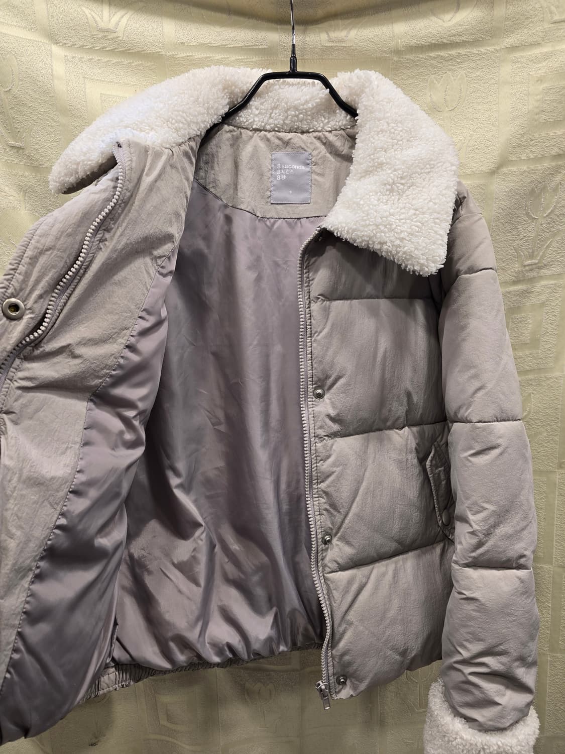 에잇세컨즈 양털 카라 숏패딩 S 상품이미지6