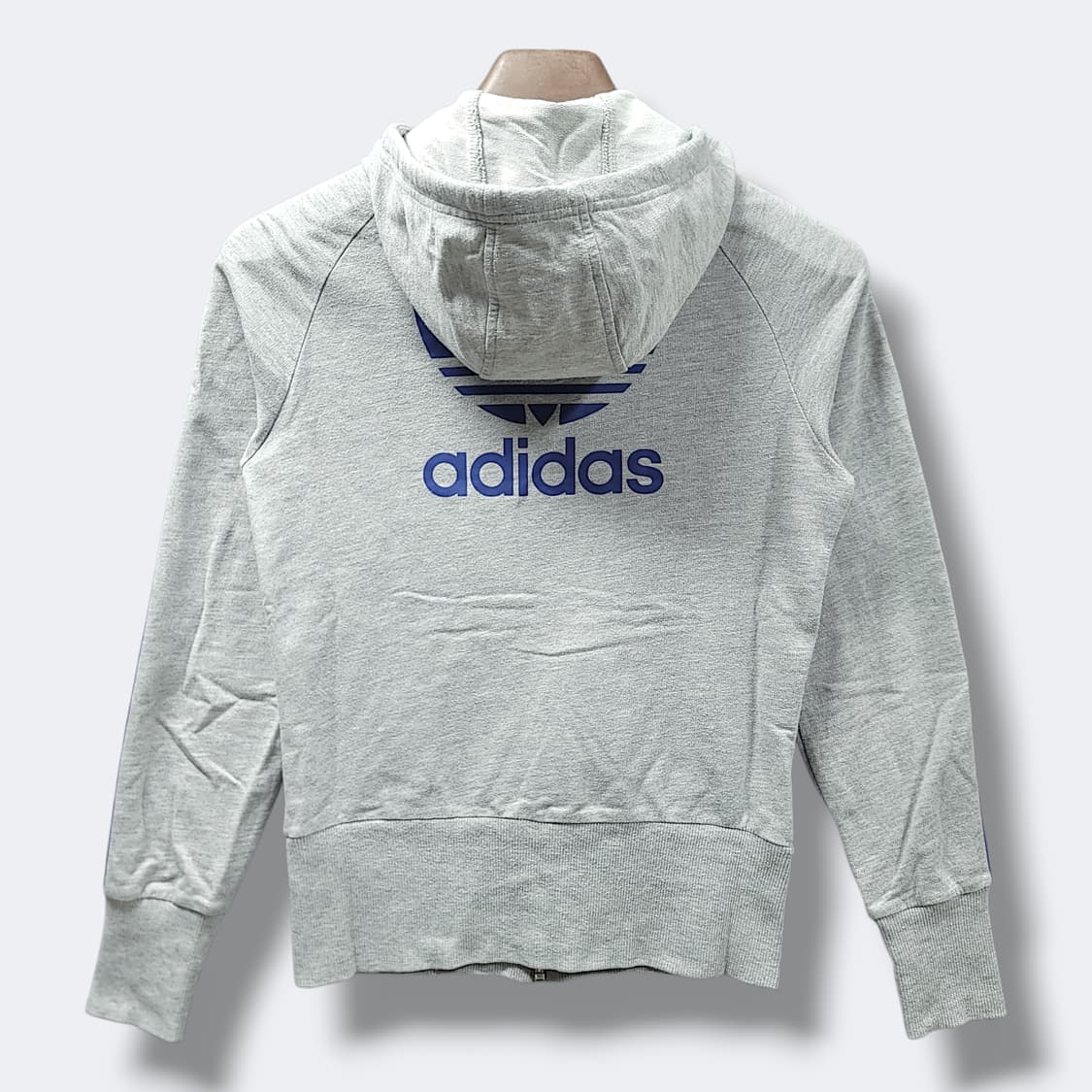 [90~95] 아디다스 그레이&바이올렛라인 우먼 3S 트레포일 후드집업 상품이미지2