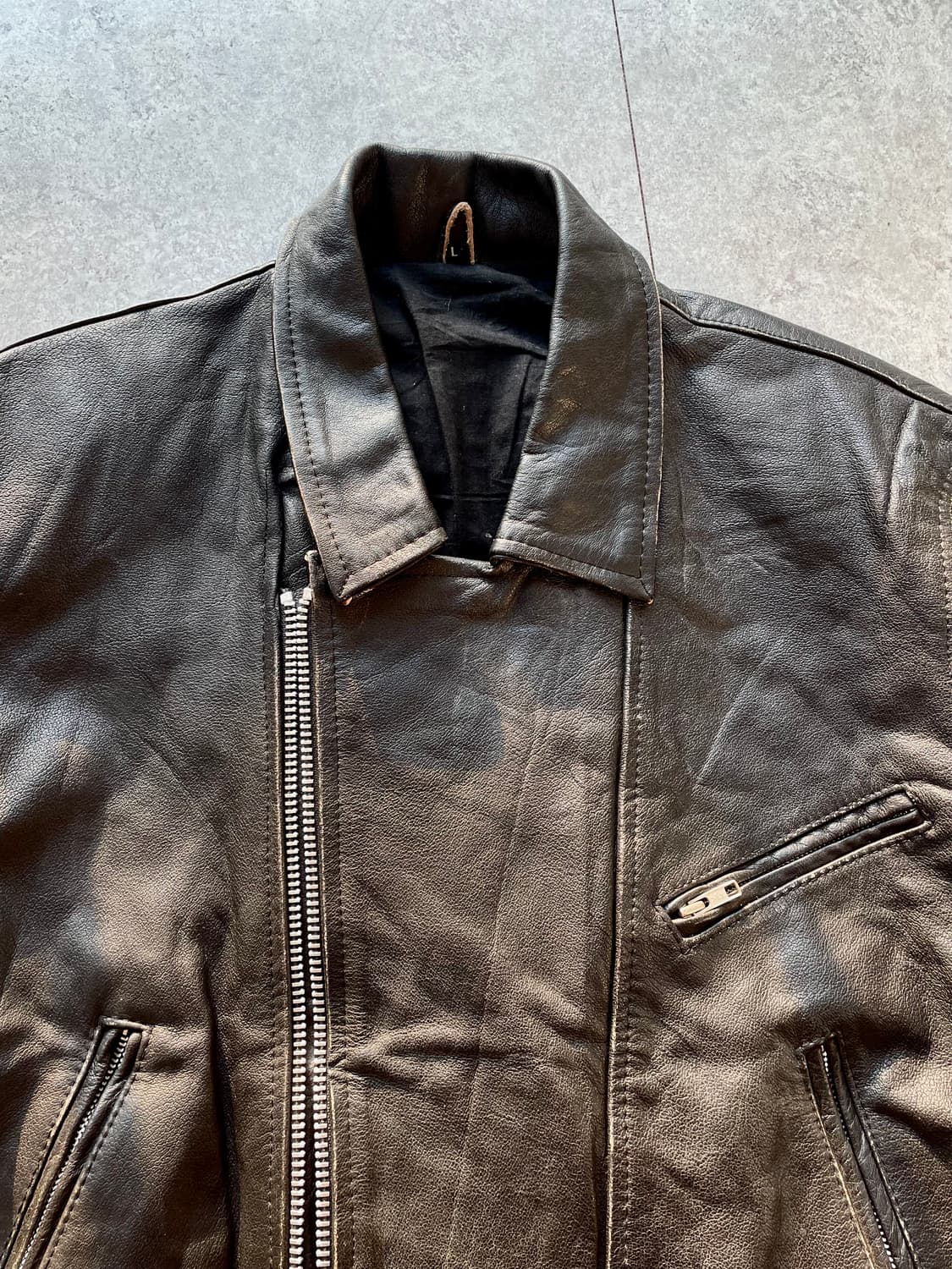 빈티지 소가죽 라이더자켓 상품이미지3