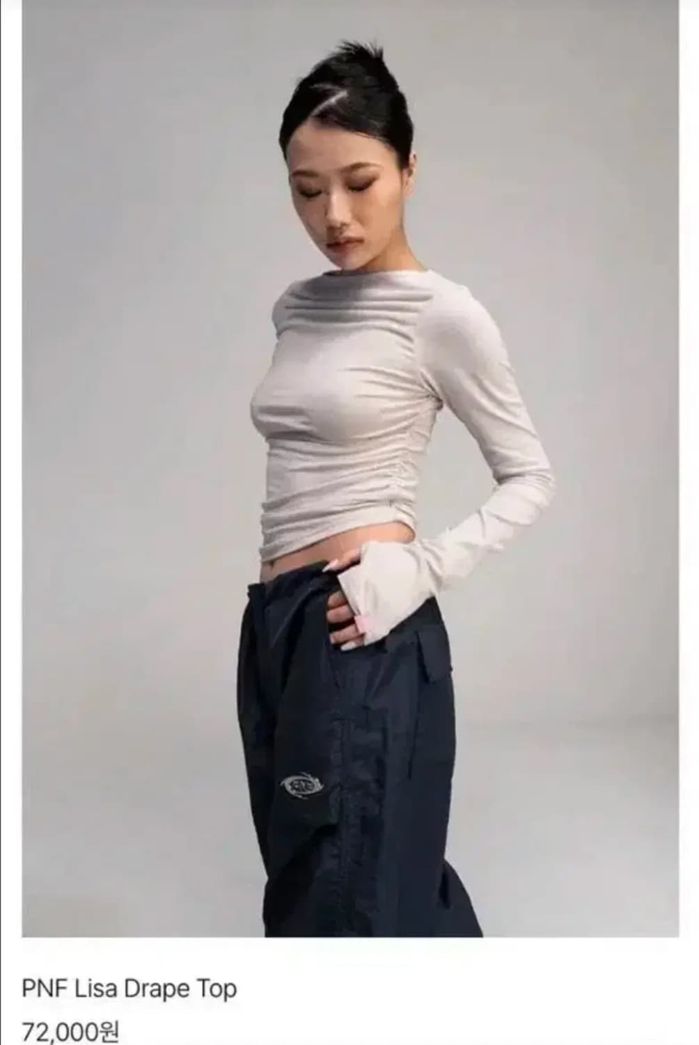 플리즈노팔로우 리사탑 차콜 상품이미지3