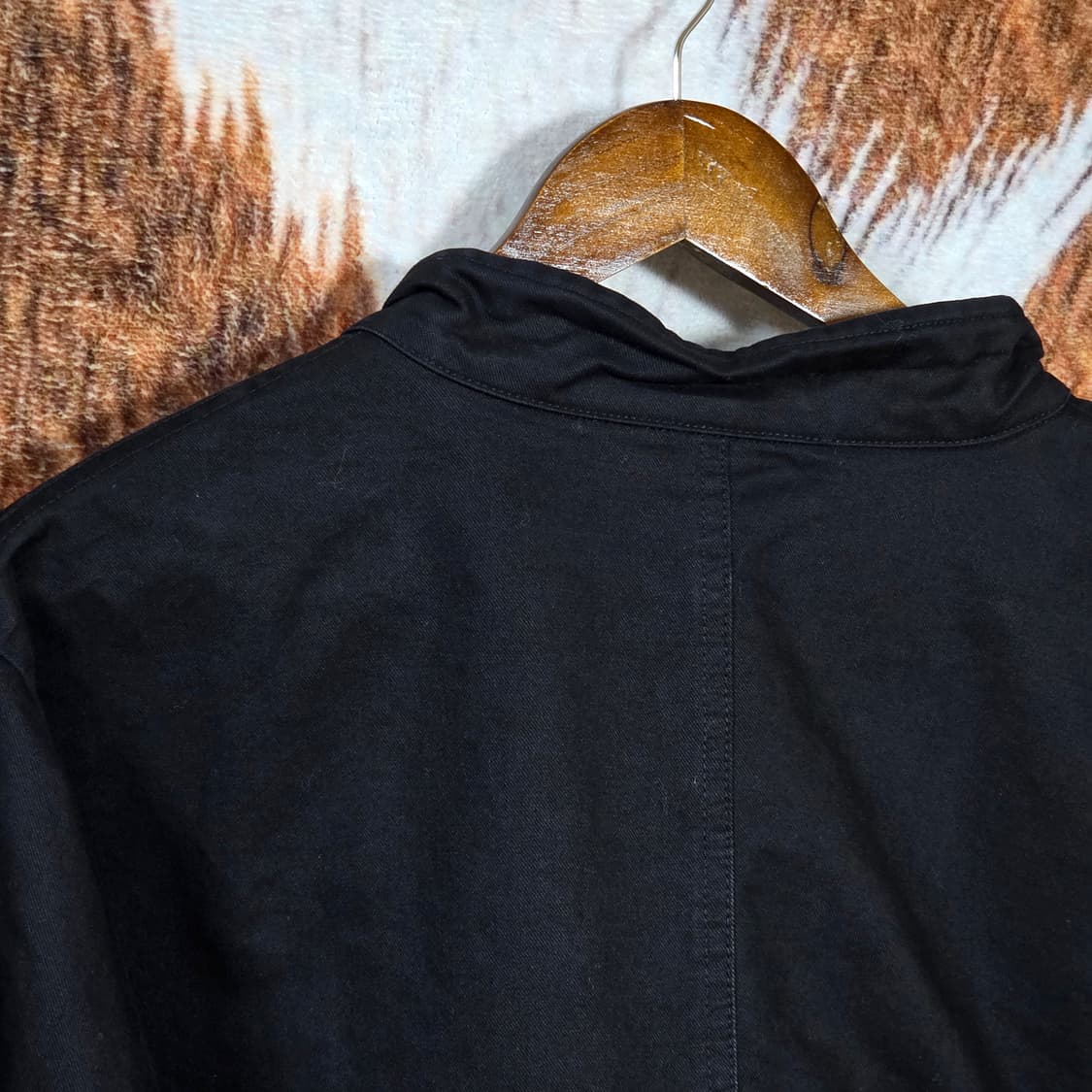 블랙 오버핏 크롭 코튼 자켓 상품이미지6