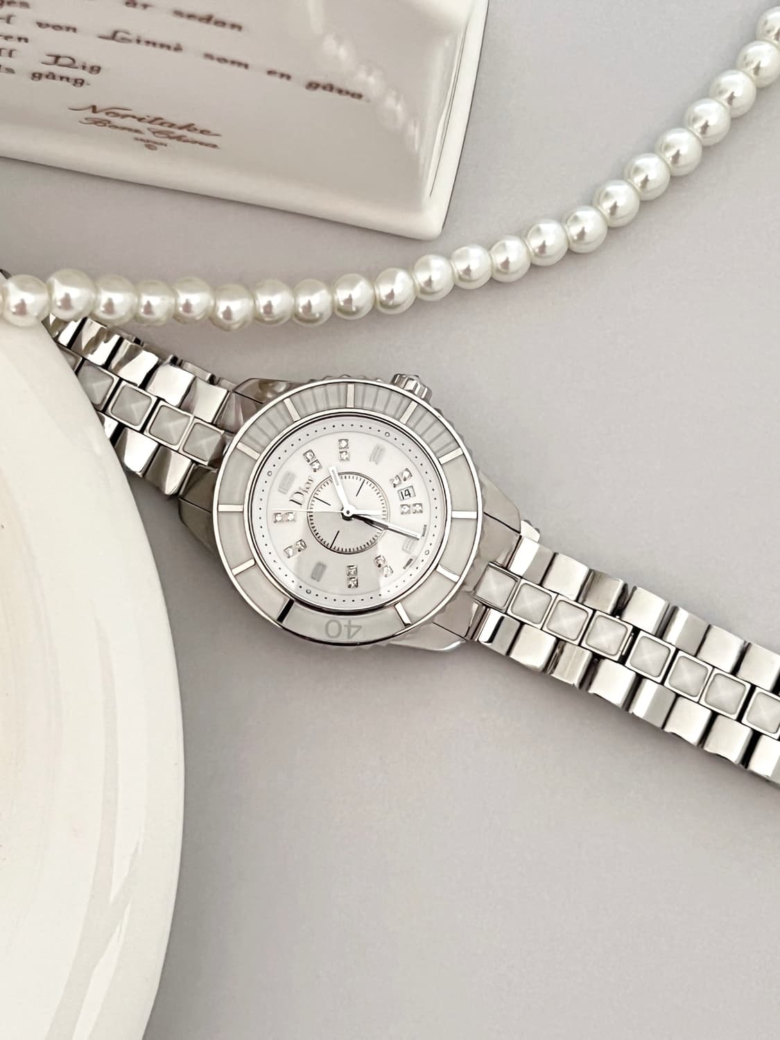 Dior 화이트 크리스탈 12p 다이아 디올 여성 시계 상품이미지1