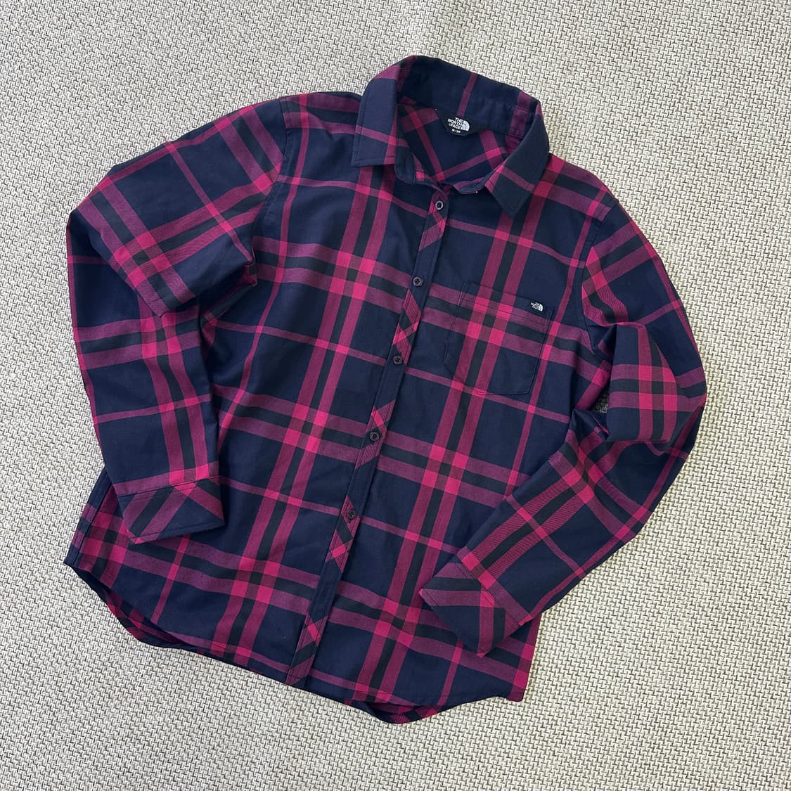 M 노스페이스 체크 패턴 긴팔 셔츠 0420D 상품이미지1