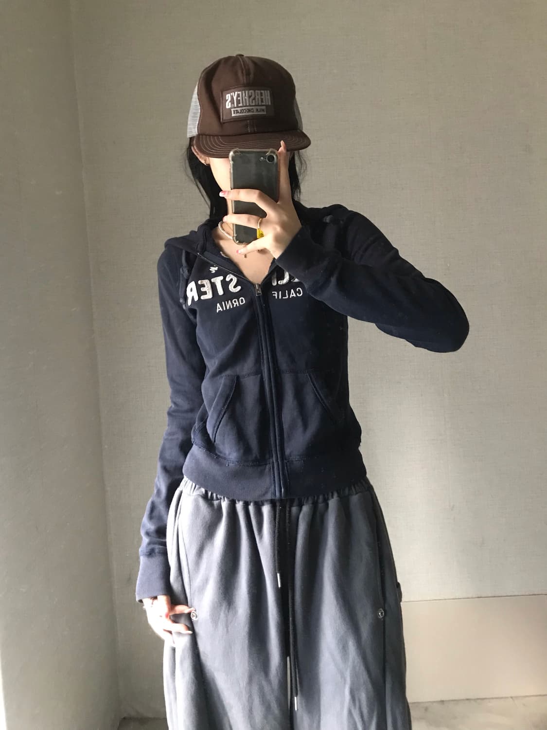 홀리스터 네이비 슬림핏 후드집업 상품이미지5