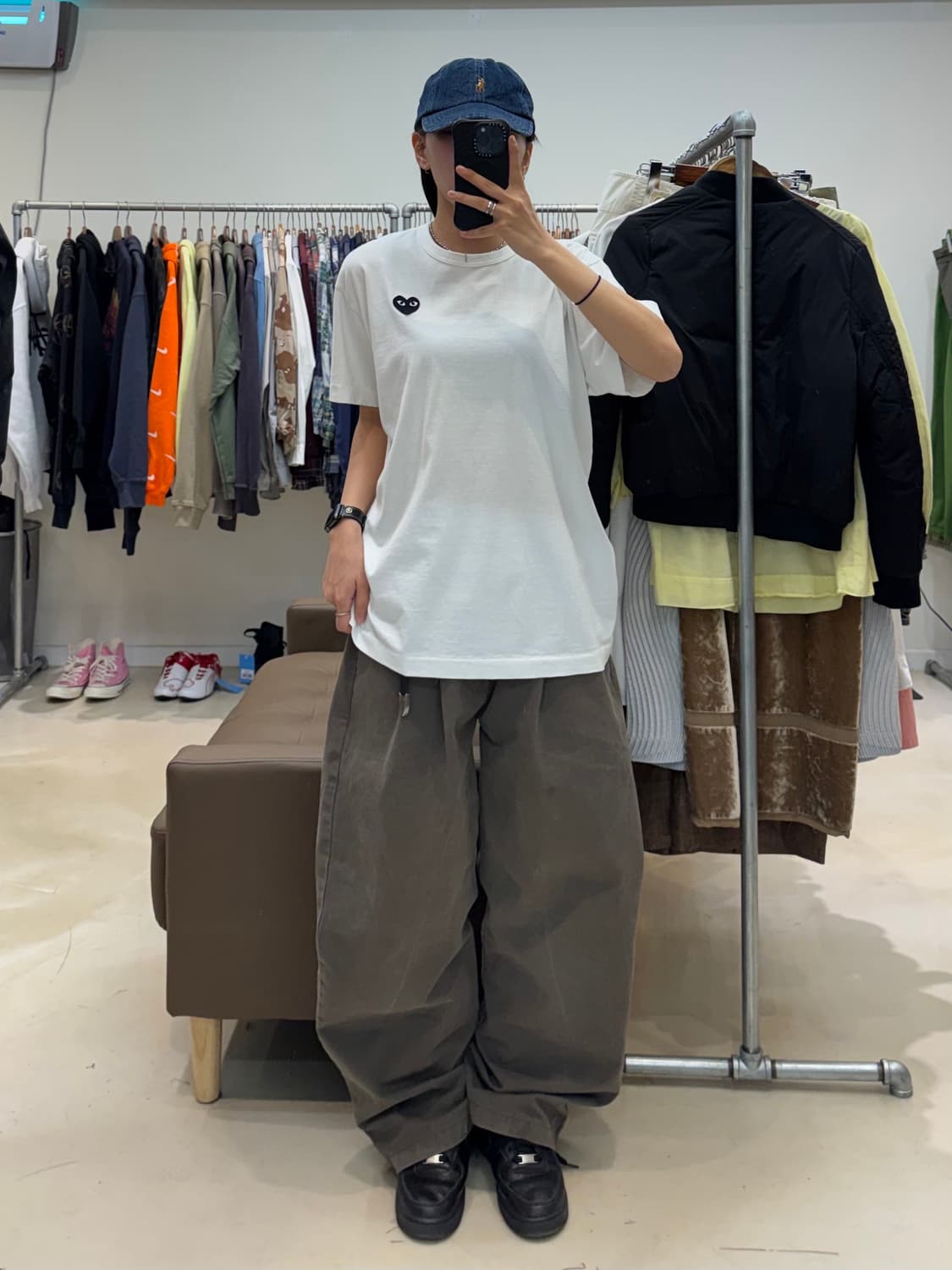 꼼데가르송 블랙하트 반팔화이트 상품이미지8