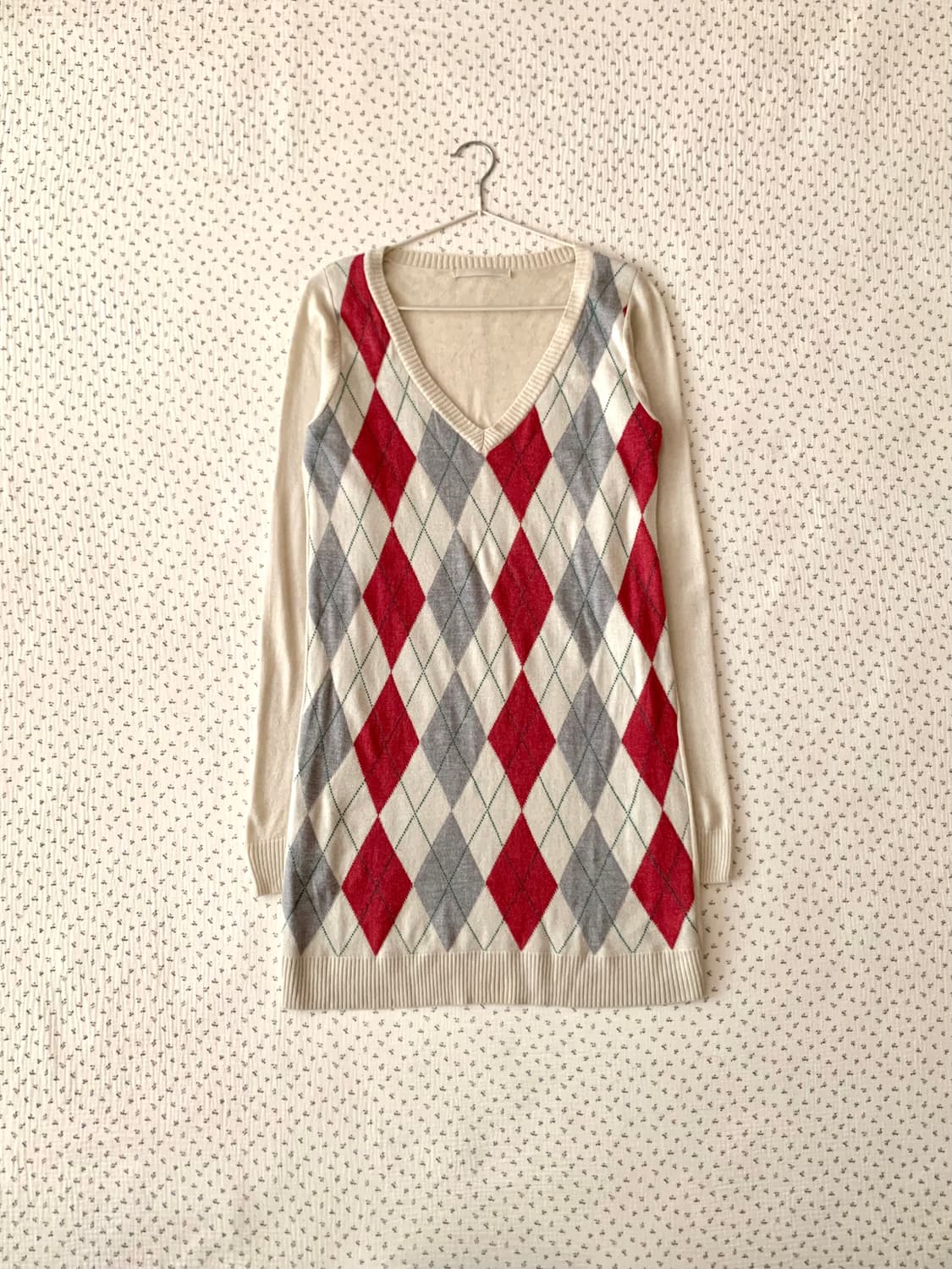 Heather 아가일 니트 원피스 상품이미지2