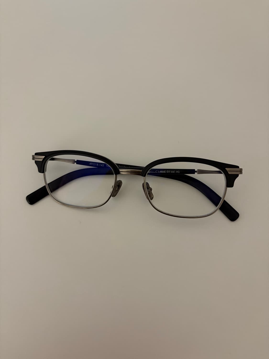 Lunor 르노 안경 하금테 C1 Mod 01 AS 49Size 상품이미지6