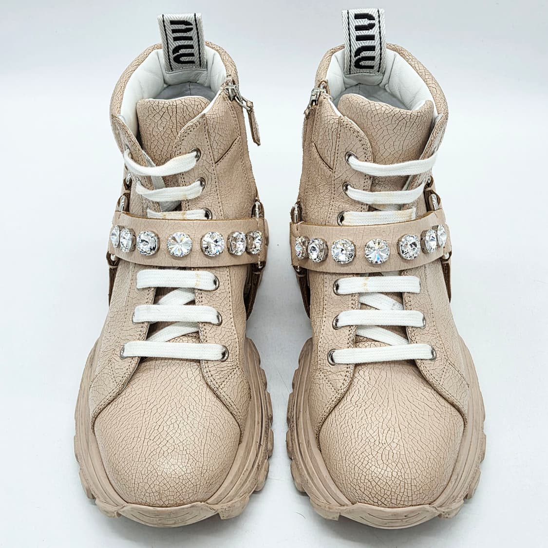 미우미우 우먼 크리스탈 하이킹 부츠 핑크 (39) 상품이미지5