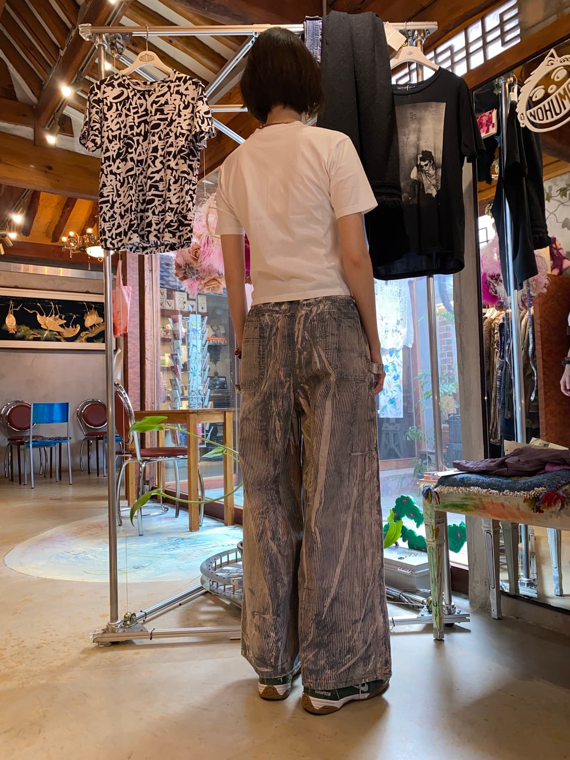 [MSGM] 빈티지 하트 롤리팝 그래픽 화이트 티셔츠 상품이미지5